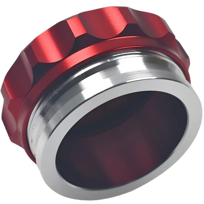 Id 2""/50.8Mm Weld Gas Cap Universal Aluminum Alloy Fuel Cap With Weld On Filler Neck Oil Tank Cap For Automotive And Industrial Applications (Red)