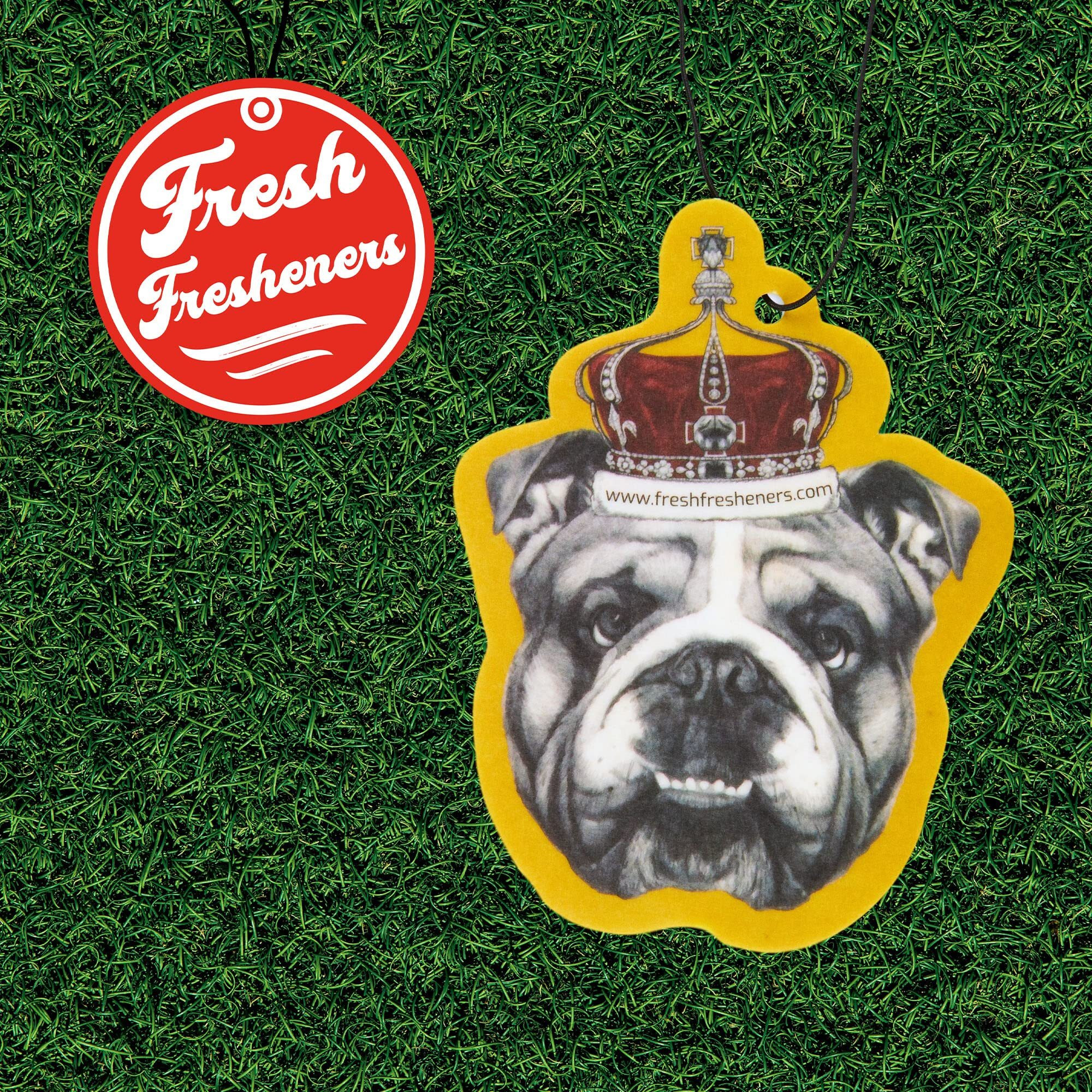 Dog Car Air Freshener 3 Pack English Bulldog Scented With Essential Oils By Fresh Fresheners