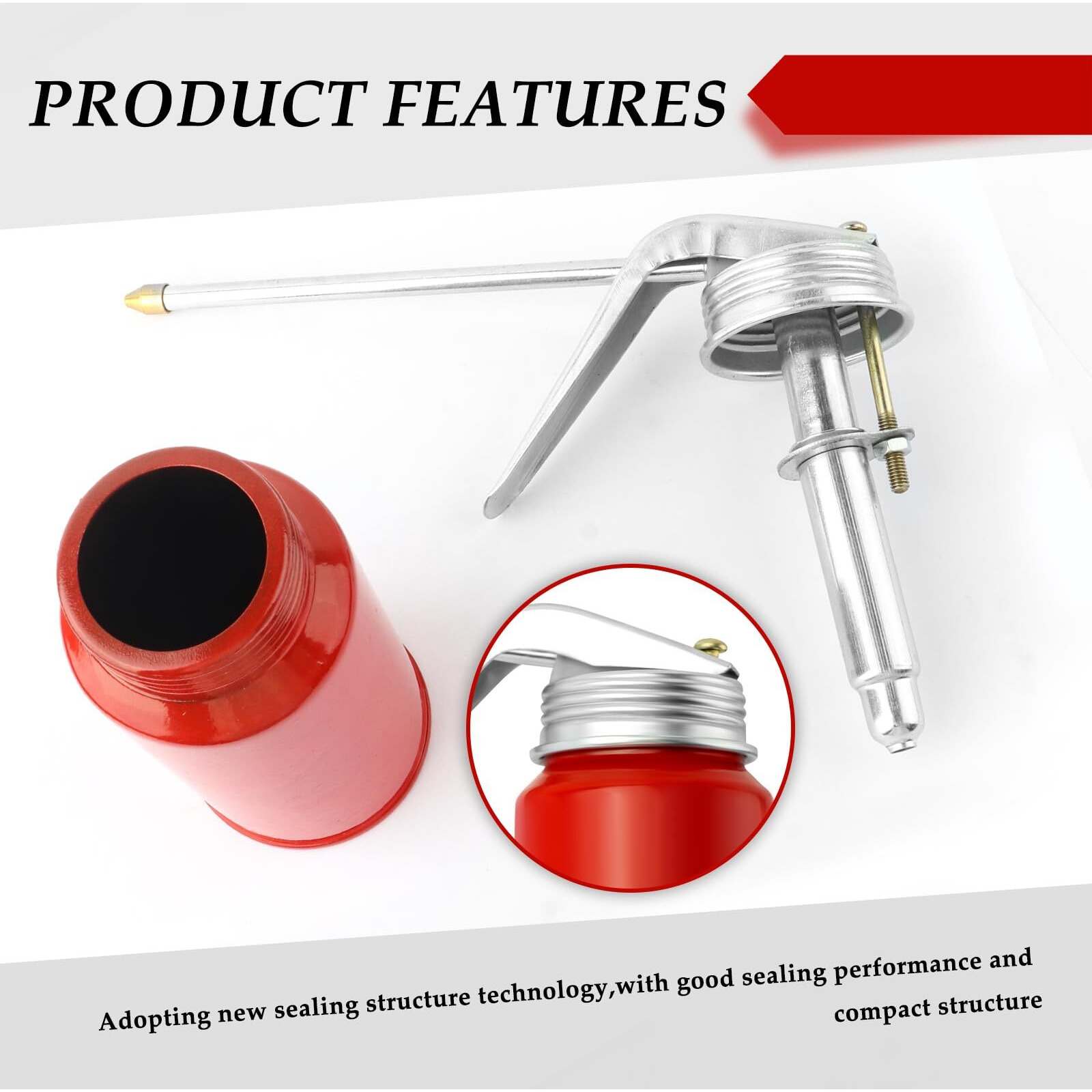 2Pcs Oil Can Pump Oiler,200 Ml Oil Can With Spout For Manual Refueling Metal Motor Oil Dispenser,Universal Car Accessories Oil Squirt Can Fit Most Vehicles Motorcycles