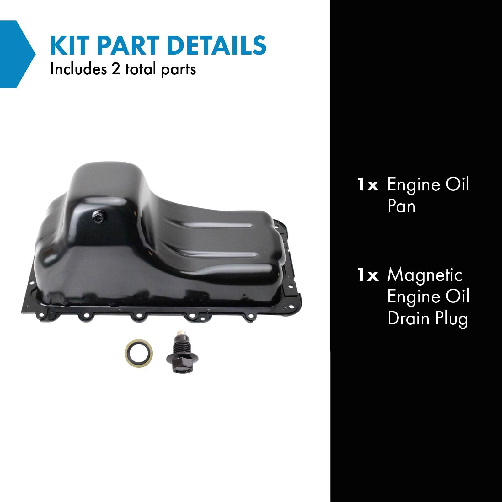 Trq Engine Oil Pan Compatible With 2000-2005 Ford Excursion 1999-2010 F-250 Super Duty F-350 Super Duty