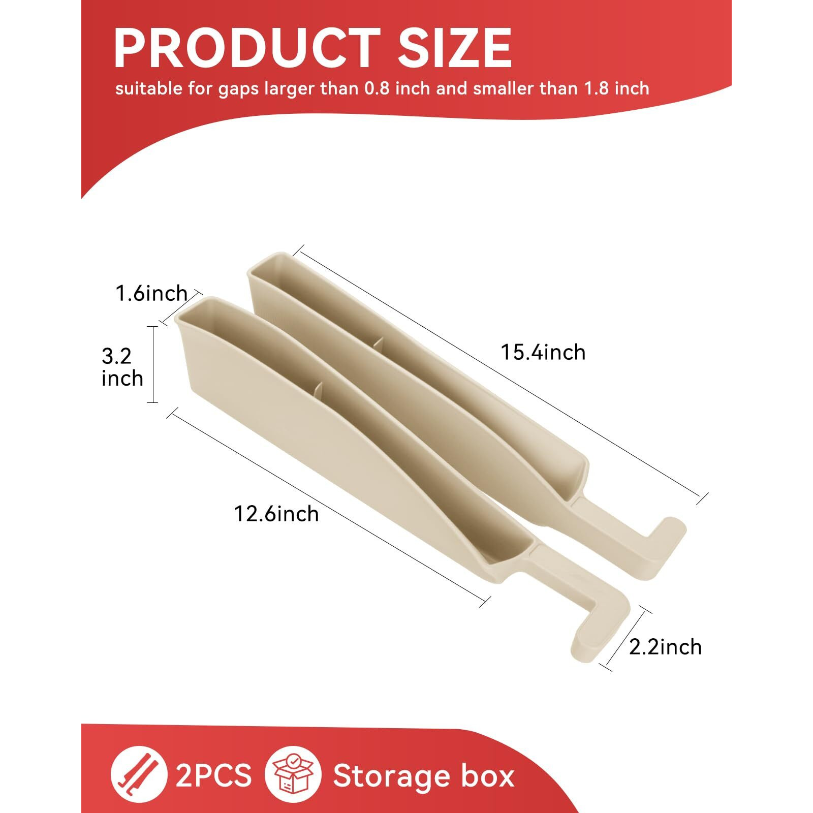 Edotim Car Seat Gap Filler, Seat Gap Organizer With Phone Holder, Car Seat Accessories, Car Organizer Fit Suv Truck-2Pcs Beige