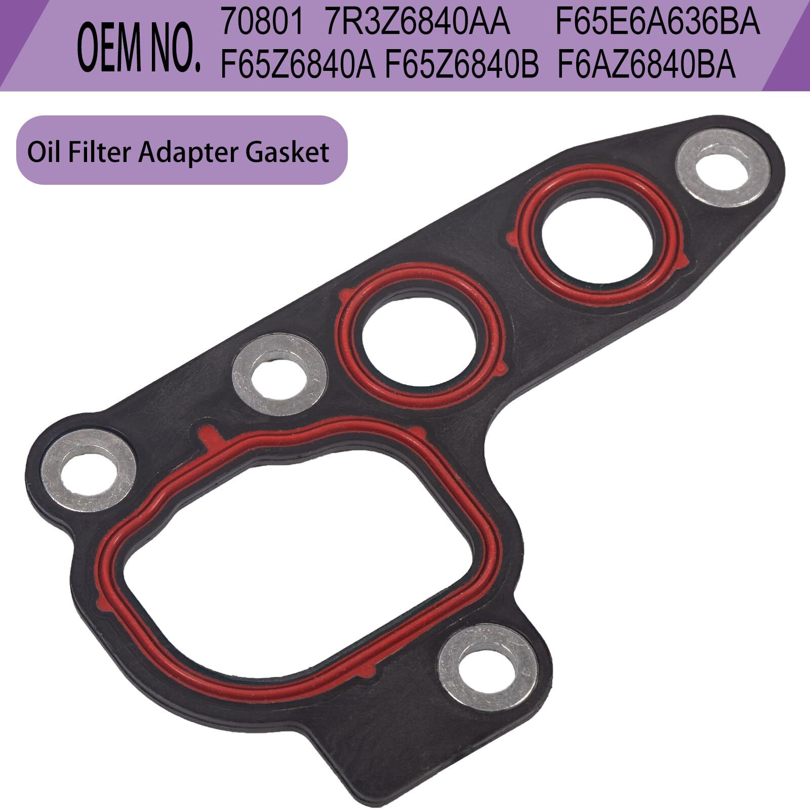 70801 Oil Filter Adapter Gasket For Ford E-150 E-250 E-350 E-450 E-550,Expedition Explorer Sport Trac,F-150-F-750 F53 F59 Gt Lobo Mustang,Lincoln Navigator Town Car,Mercury Grand Marquis Mountaineer.
