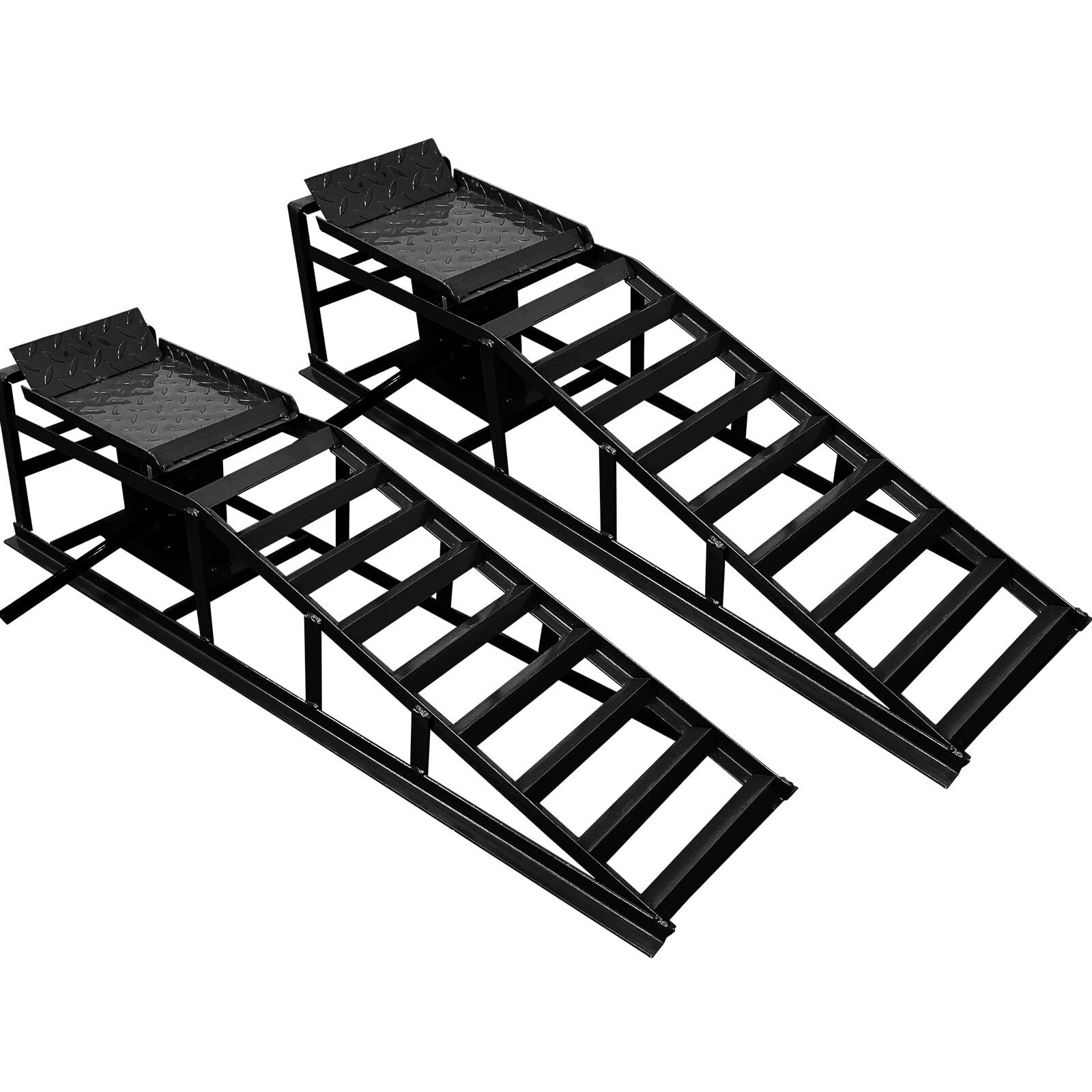 Hydraulic Car Ramps Heavy Duty Auto Car Truck Service Ramps Hydraulic Lift 2 Pcs 11000 Pound 5-Ton For Maintenance Or Oil Change (Black, 45.3"" L X 10.2"" W X 15"" H)