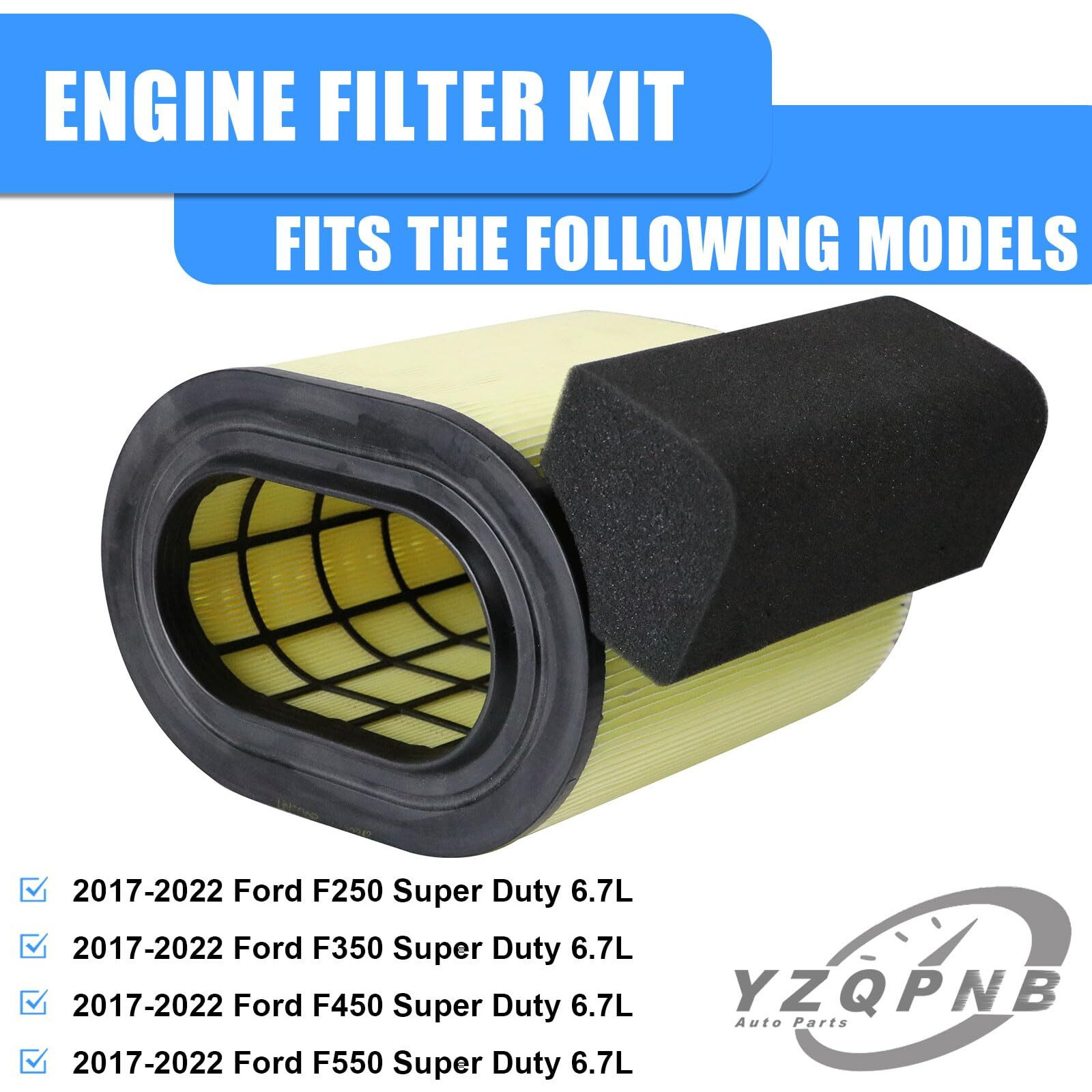Yzqpnb 6.7L Powerstroke Diesel Fd4625 Fuel Filter Fl2124S Oil Filter Fa1927 Air Filter Compatible With 2017 2018 2019 Ford F250 F350 F450 F550 Super Duty V8 Engine  Fd-4624 Hc3Z-9601-A Bc3Z-6731-B