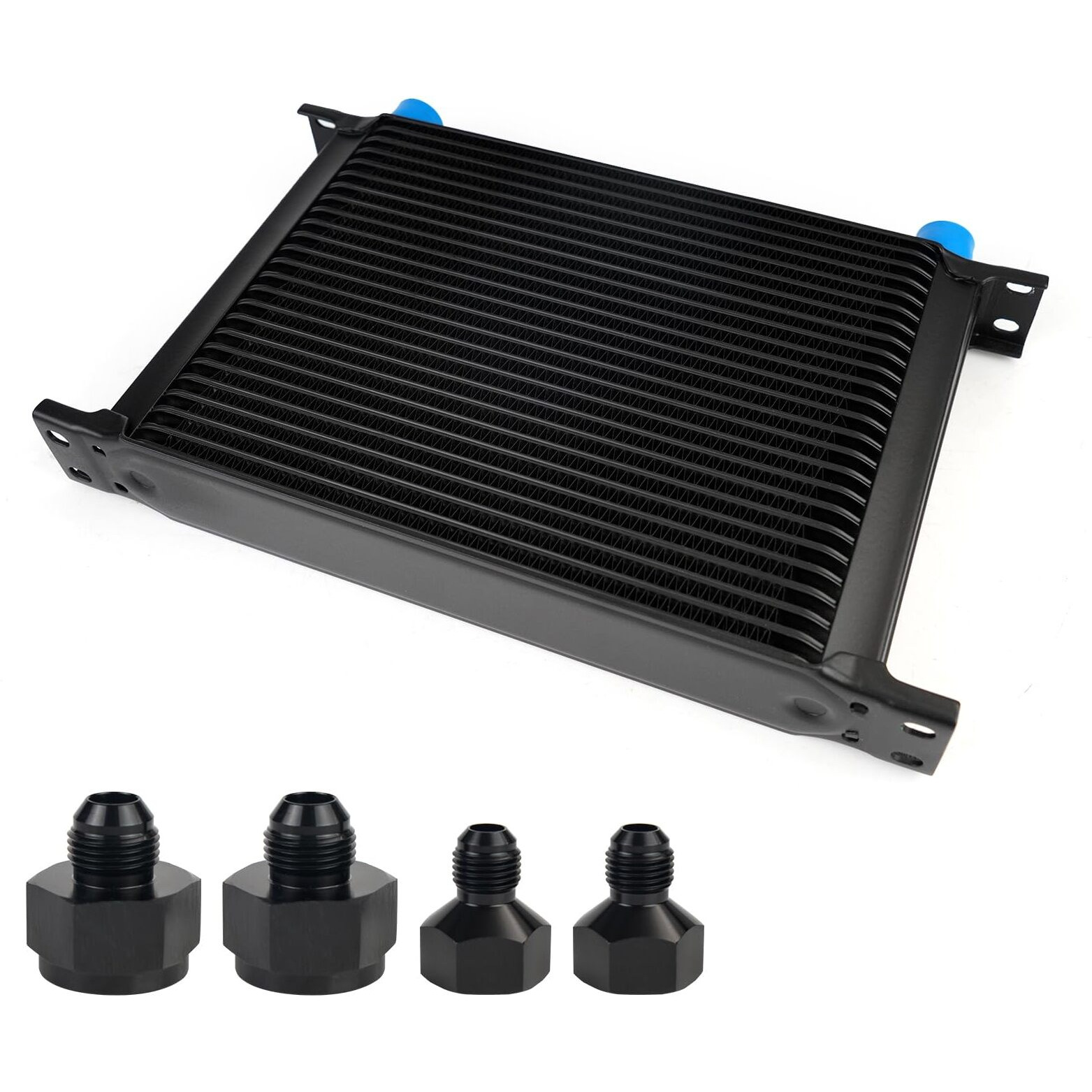 Htracing 25 Row An10 10An Transmission Oil Cooler Kit Stacked Plate With 6An 8An Adapter Universal Engine Transmission British Radiator Oil Cooler Condenser Aluminium Alloy Black