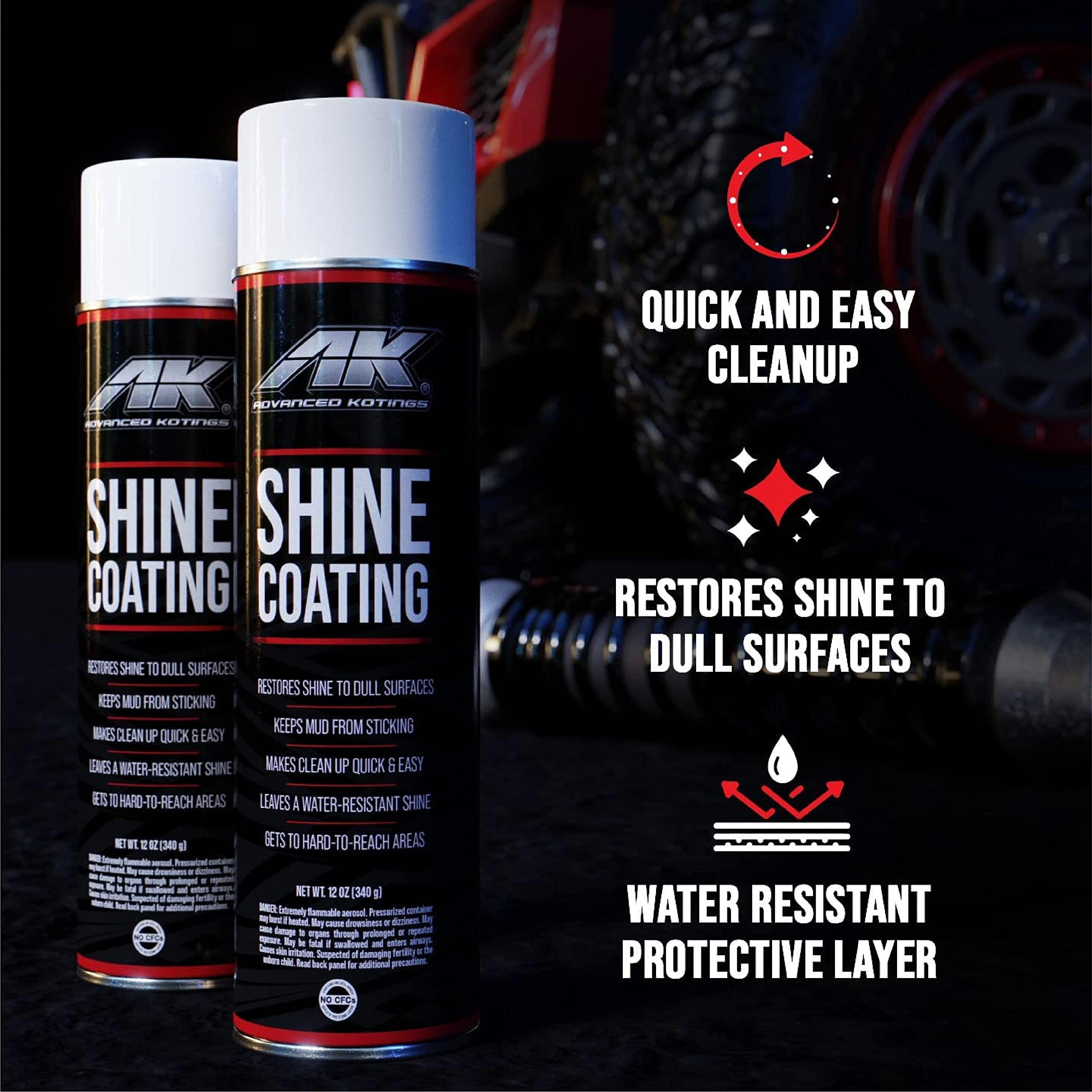Advanced Kotings Shine Coating & High Foaming Car Wash Bundle | Removes Dirt, Oil, Grime, Shines Surfaces, And Makes Off-Road Clean-Up Easier For Atvs, Utvs, Vehicles And More - 6 Pack Kit