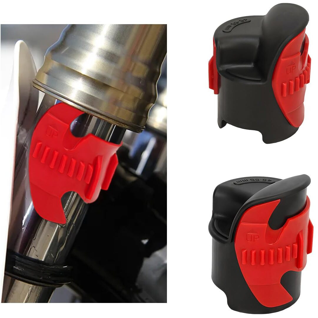 Shmzk 2 Pcs Motorcycle Fork Seal Cleaner Tool, 45-55Mm Motorcycle Shock Absorber Fork Seal Mate Tool, Front Fork Seal Oil Cleaning Tool For Dirt Bike, Motorcycle Accessories (Red)