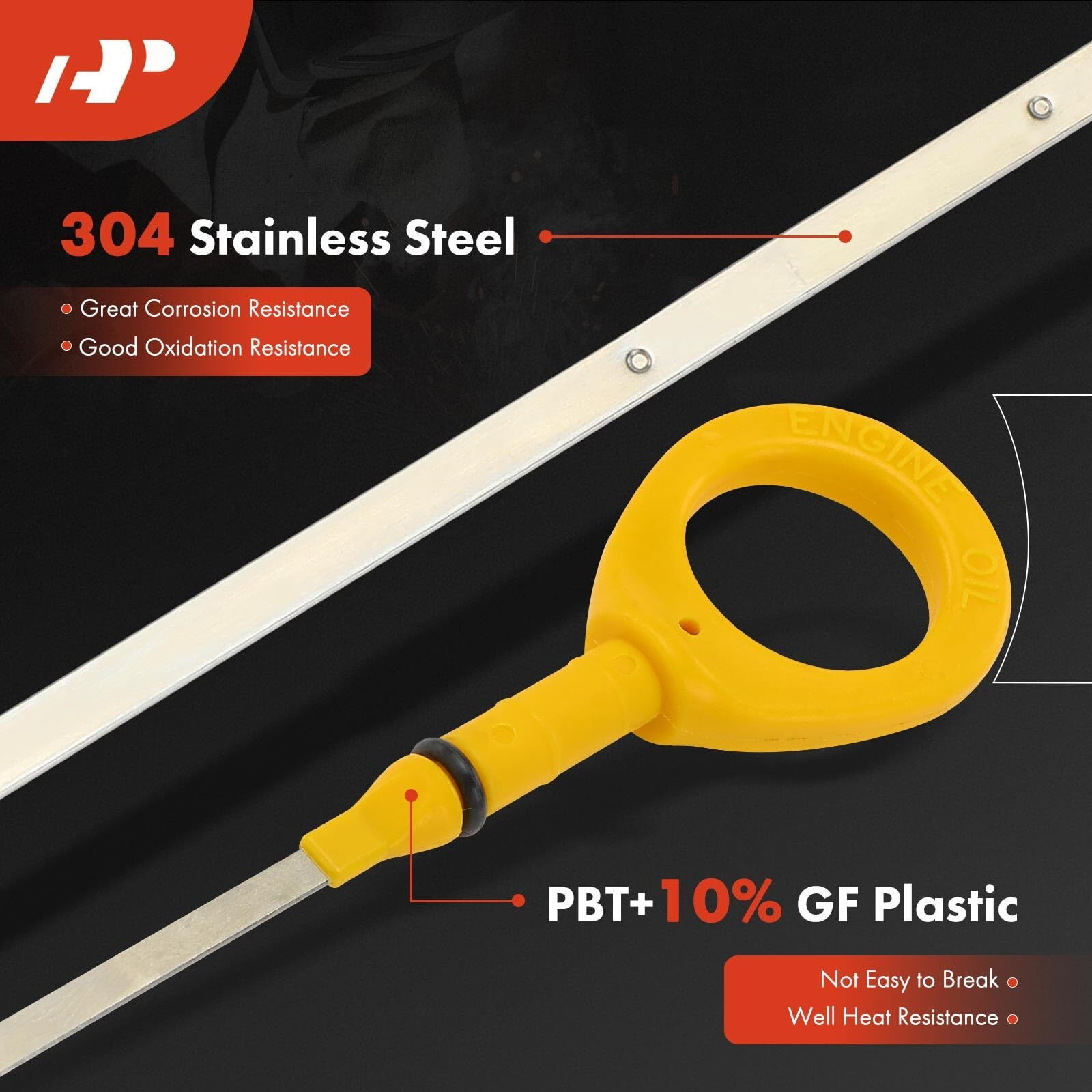 A-Premium 4.0L 6 Cyl Engine Oil Dipstick Compatible With Toyota Tacoma 2005-2015, Tundra 2005-2011, 4Runner 2003-2009, Fj Cruiser 2007-2010, Engine Oil Measuring Rod Dip Stick