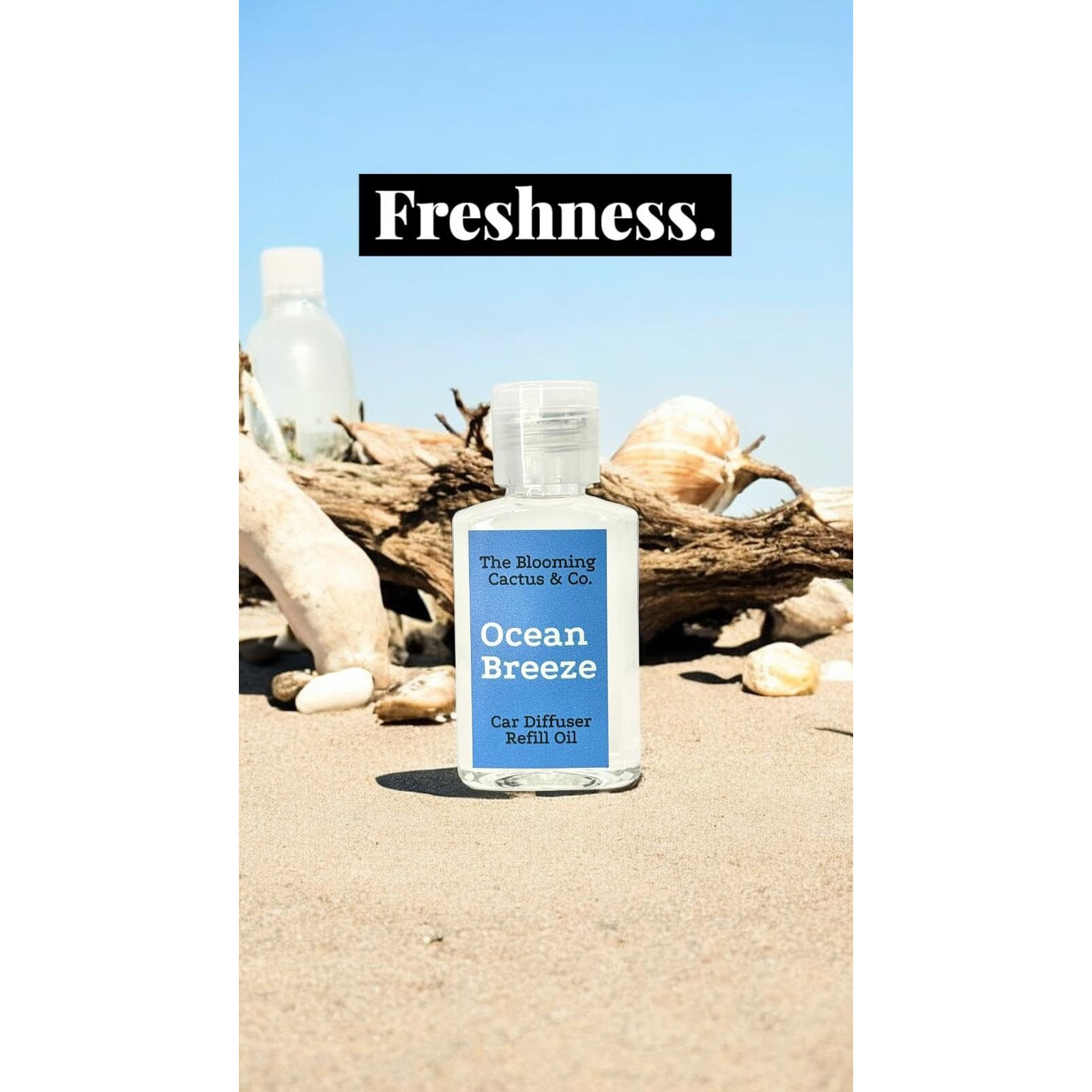 The Blooming Cactus & Co. - Car Diffuser Refill - Fragrance Oil Diffuser Refill - Reed Diffuser Refill 30 Gr (Ocean Breeze)