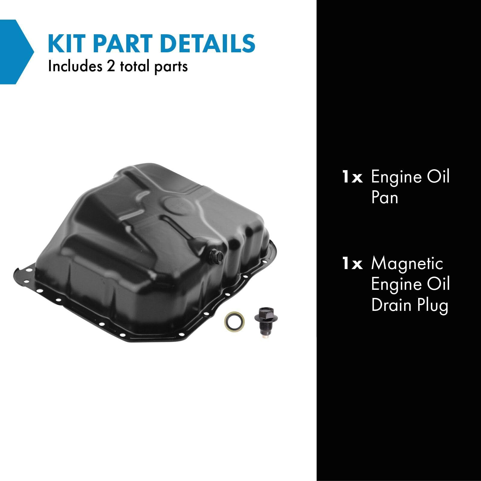 Trq Engine Oil Pan Compatible With 11-14 200 08-14 Avenger 08-12 Caliber 07-17 Compass 09-19 Journey 11-13 Optima Patriot 07-10 Sebring 13-14 Sonata 11-12 Sorento Sportage