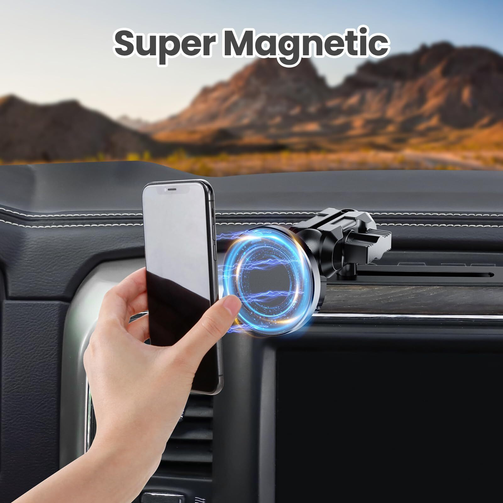 Magentic Phone Cradle For Dash Mount Phone Holder Fit For Swftgaze Dash Mount Holder- B Size 0.98"" /25Mm Dash Ball - Double Socket Arm- A/B Ball(17Mm, 25Mm)
