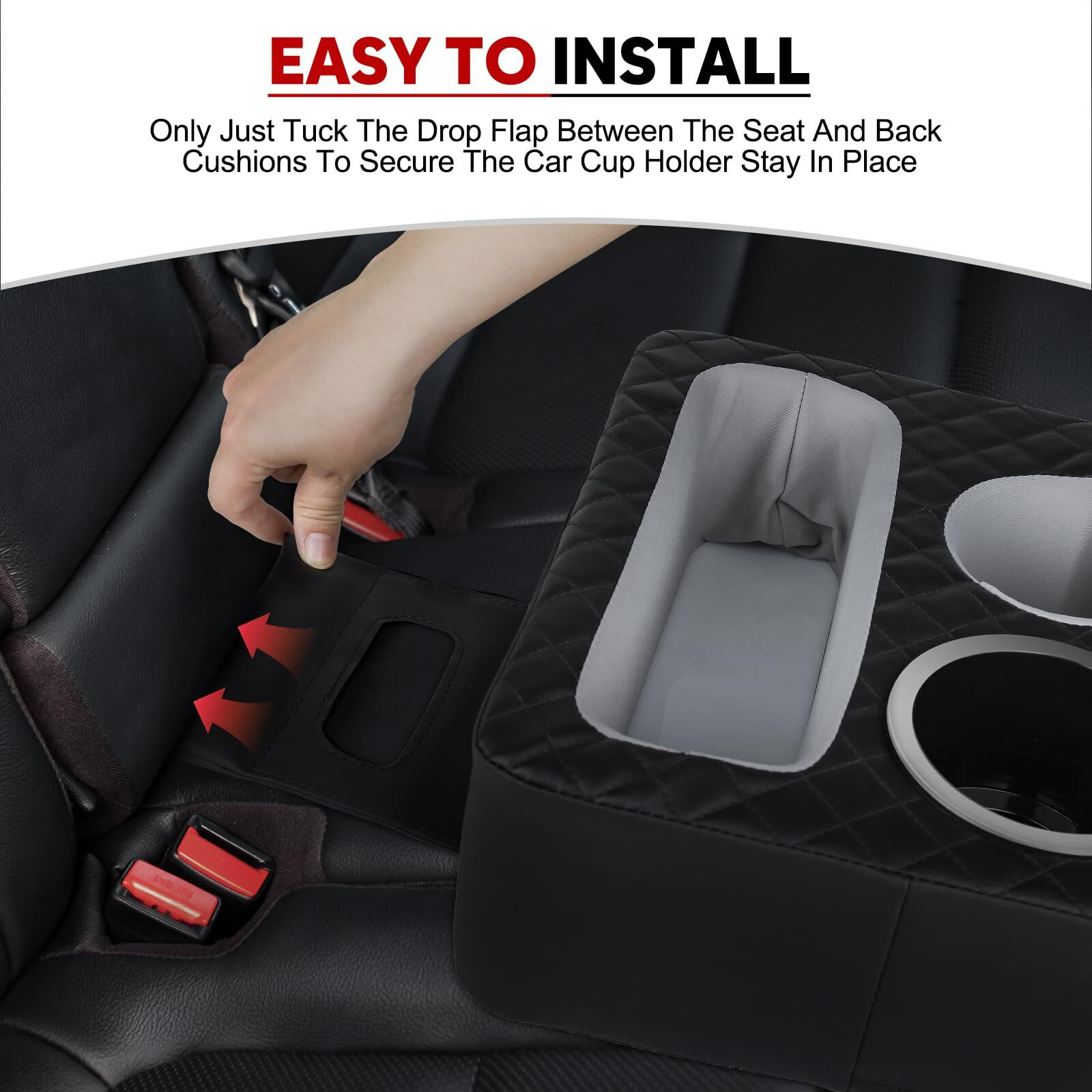 Gawaf Car Cup Holder, Back Seat Car Organizer, Truck Bed Organizer, Couch Cup Holder Expander For Sofa Bed, Boat Tray, Organizer Holds Drinks, Snacks, Cell, Phone For Boat Sofa Truck