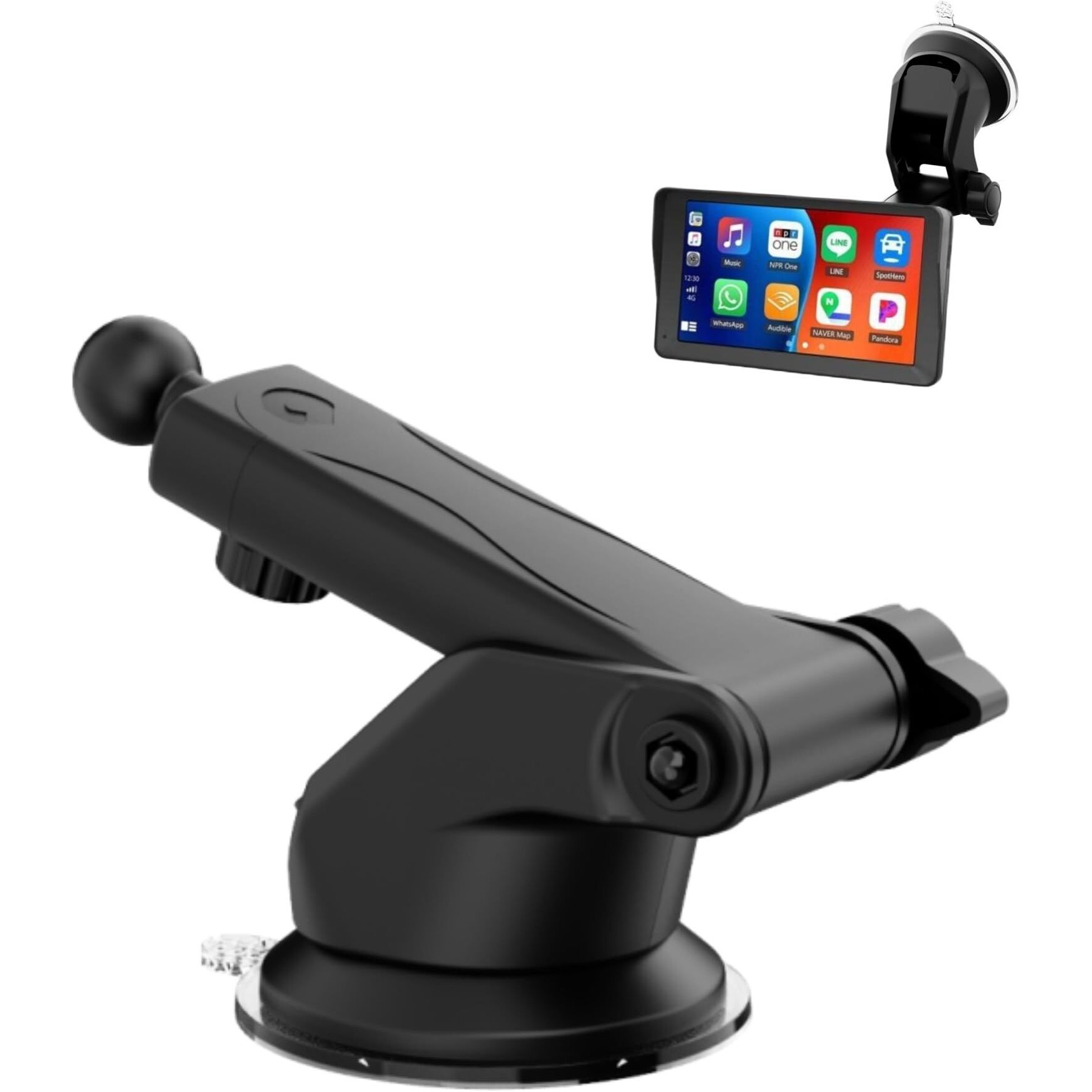 Epronic Suction Cup Mount For Garmin Gps Mount, Universal 17Mm Ball Joint Flexible Mounting Disk For Car Phone Holder Windshield Dashboard Monitor Bracket