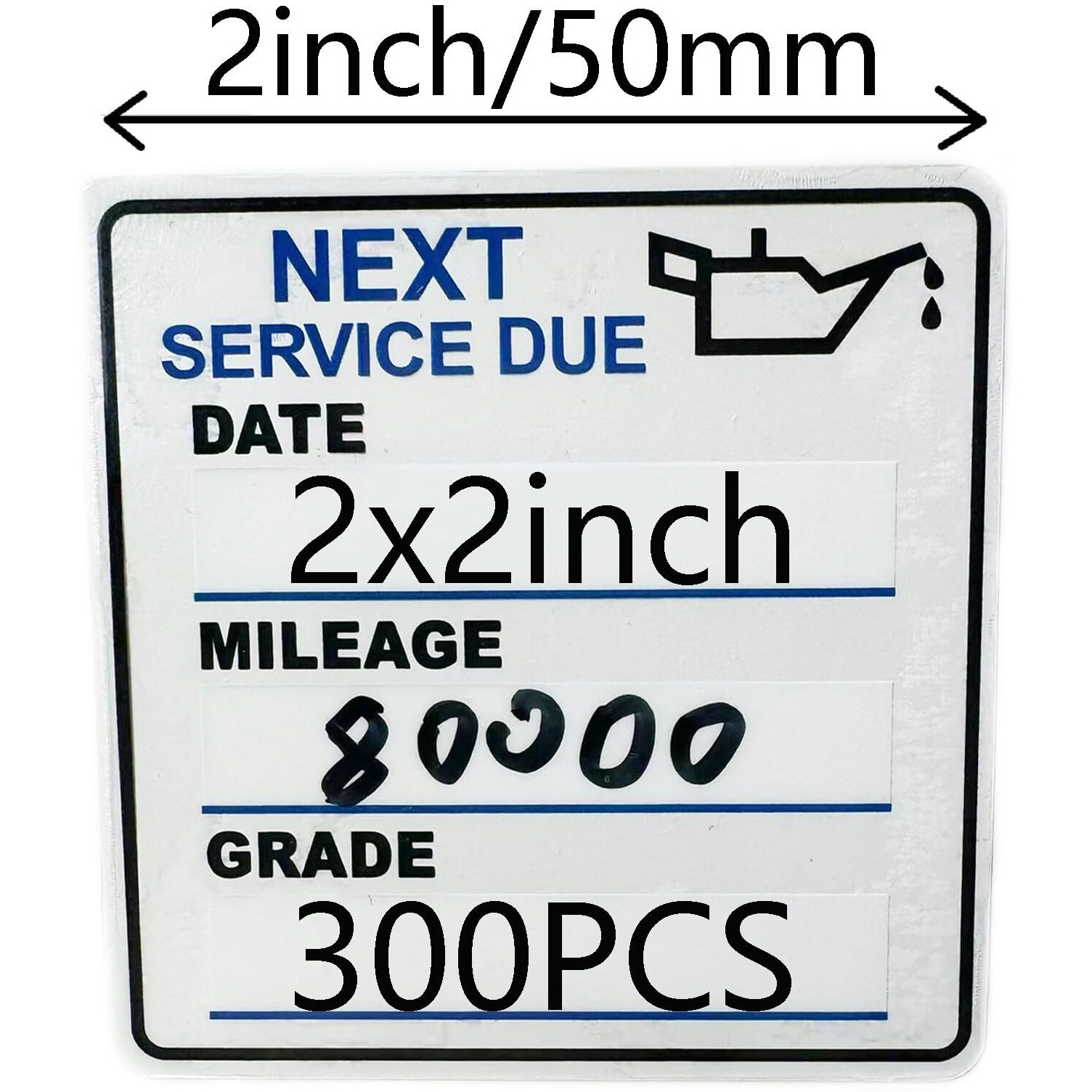 Chardime Oil Change Stickers