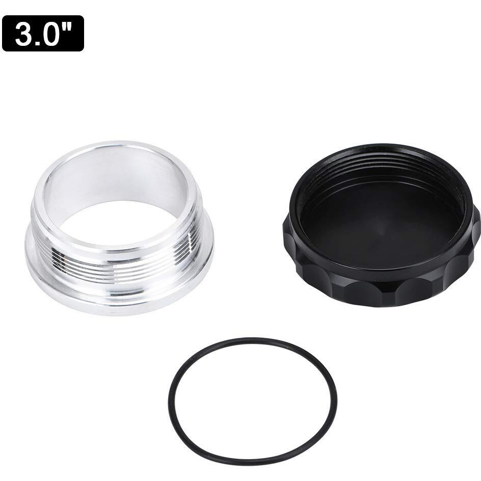 Ptnhz Od 3""/76Mm Aluminum Alloy Weld Billet On Filler Neck Cap Oil Fuel Water Tank Black