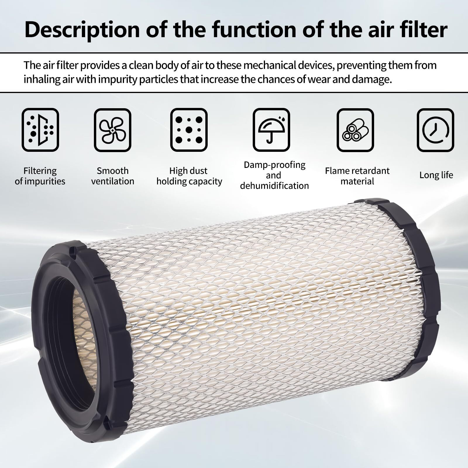 Motorcycle Air Filter 715900394 & Oil Filter 420256188 Replacement For Can-Am Defender Hd5 Max Hd8 Pro Hd10 2016-2021 Maverick Sport 1000 Trail 800 1000 R 2018-2021