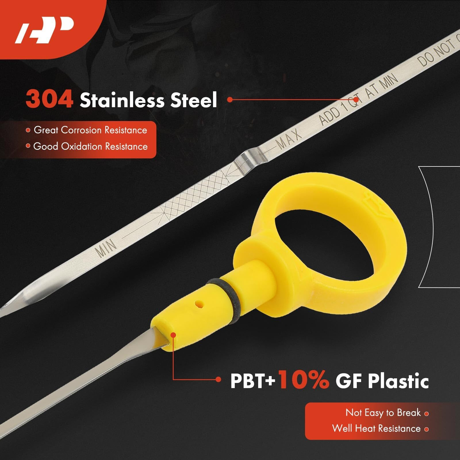 A-Premium 3.5L 6 Cyl Engine Oil Dipstick Compatible With Dodge Charger 2006-2010, Challenger 2009-2010, Magnum 2005-2008 & Chrysler 300 2005-2010, Rwd Only, Engine Oil Measuring Rod Dip Stick