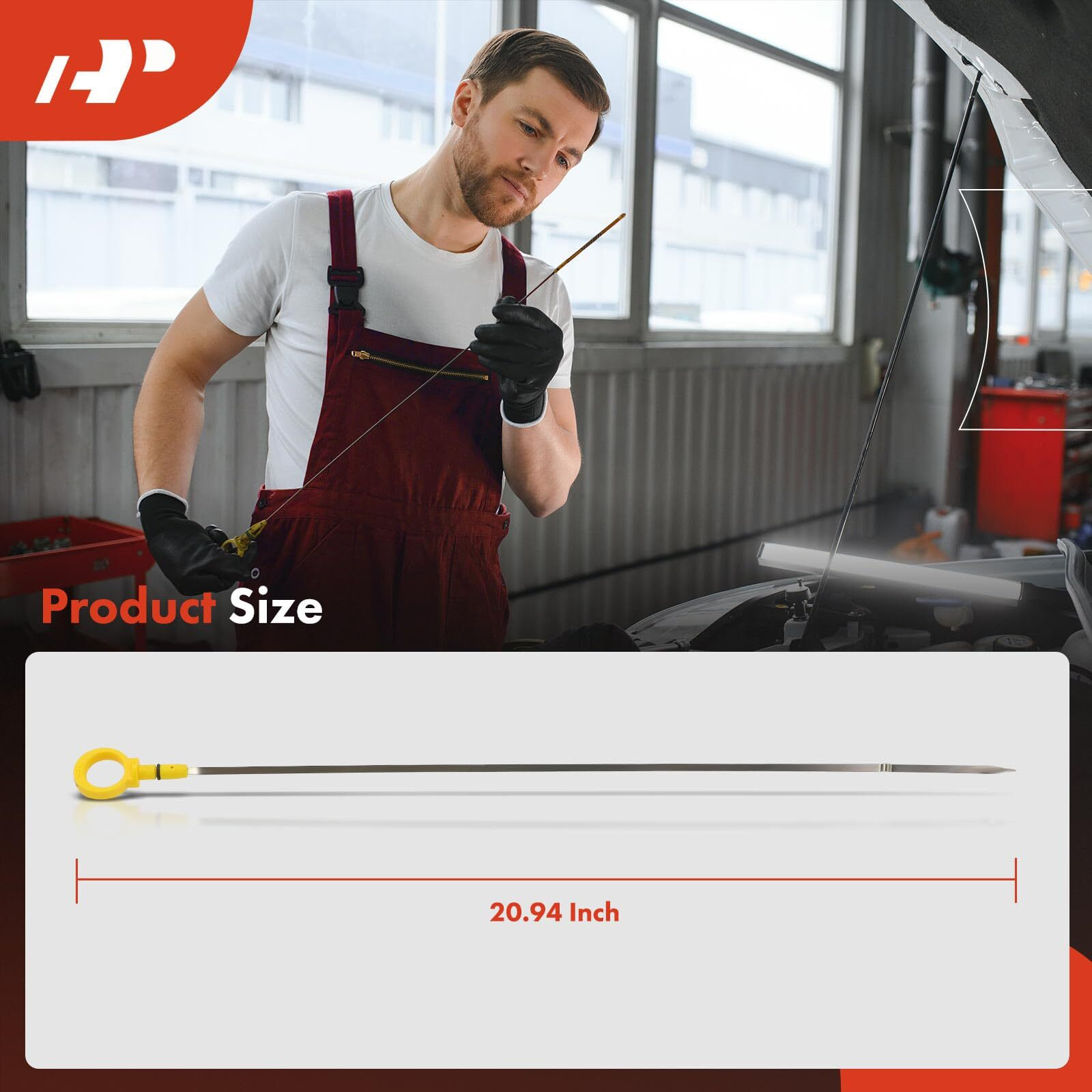 A-Premium 3.5L 6 Cyl Engine Oil Dipstick Compatible With Dodge Charger 2006-2010, Challenger 2009-2010, Magnum 2005-2008 & Chrysler 300 2005-2010, Rwd Only, Engine Oil Measuring Rod Dip Stick