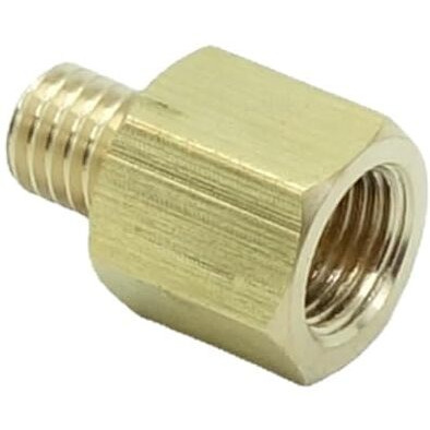 Cdqbwkjgfj 2 Pcs 1/8"" Npt Pipe Female X M8 X1.25 Male Metric Gauge Adapter Brass Oil Fuel Air