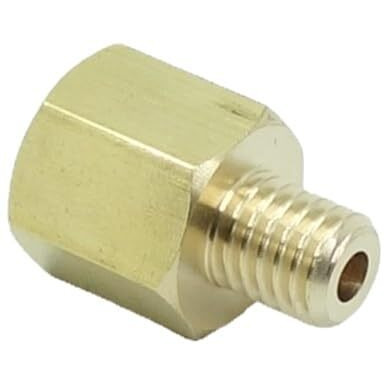 Cdqbwkjgfj 2 Pcs 1/8"" Npt Pipe Female X M8 X1.25 Male Metric Gauge Adapter Brass Oil Fuel Air