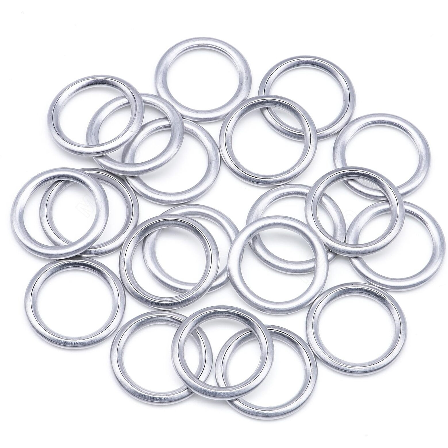 Meajoo 20 Pcs Engine Oil Drain Plug Gasket, Automatic Transmission Oil Cooler Washer Drain Plug O-Ring Replacement For N0138157 Audi Vw Porsche(14X20Mm)