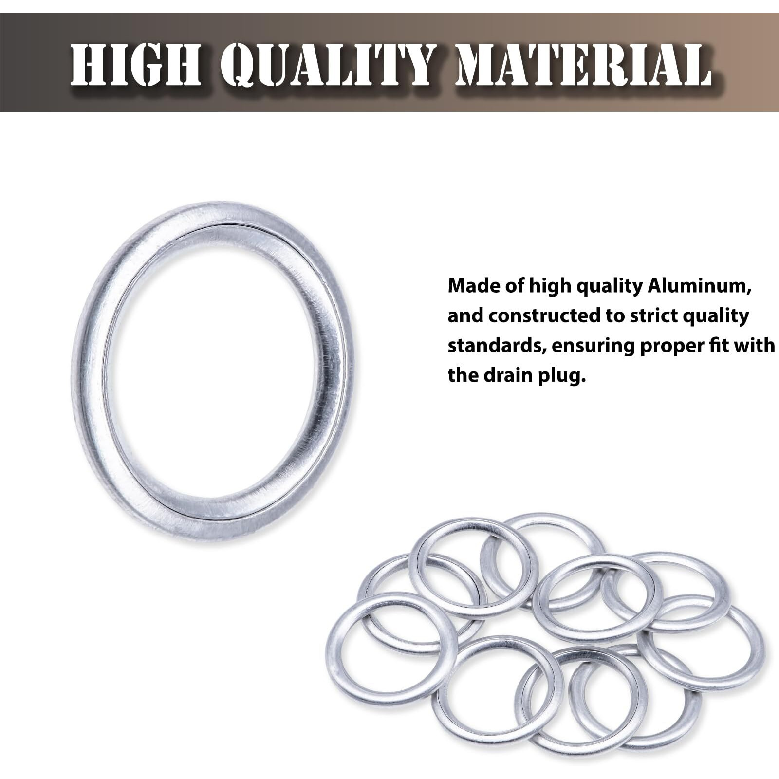 Meajoo 20 Pcs Engine Oil Drain Plug Gasket, Automatic Transmission Oil Cooler Washer Drain Plug O-Ring Replacement For N0138157 Audi Vw Porsche(14X20Mm)