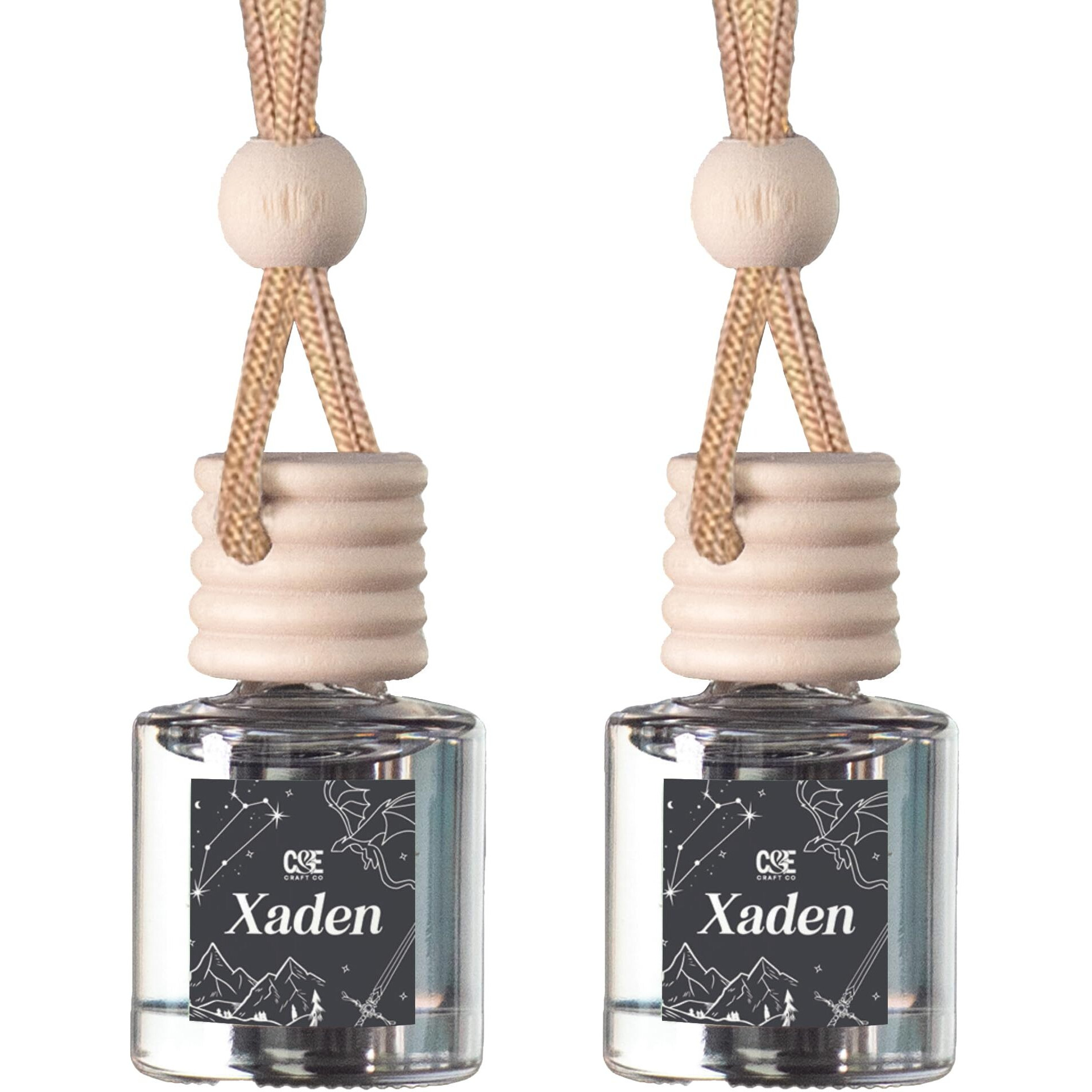 Candecraftco 2 Pack Bookish Scents Car Air Freshener For Essential Oils, Aromatherapy Automobile Diffuser, Gift For Her, Library, Book Lover Gift, Reading Bibliophile (Xaden)