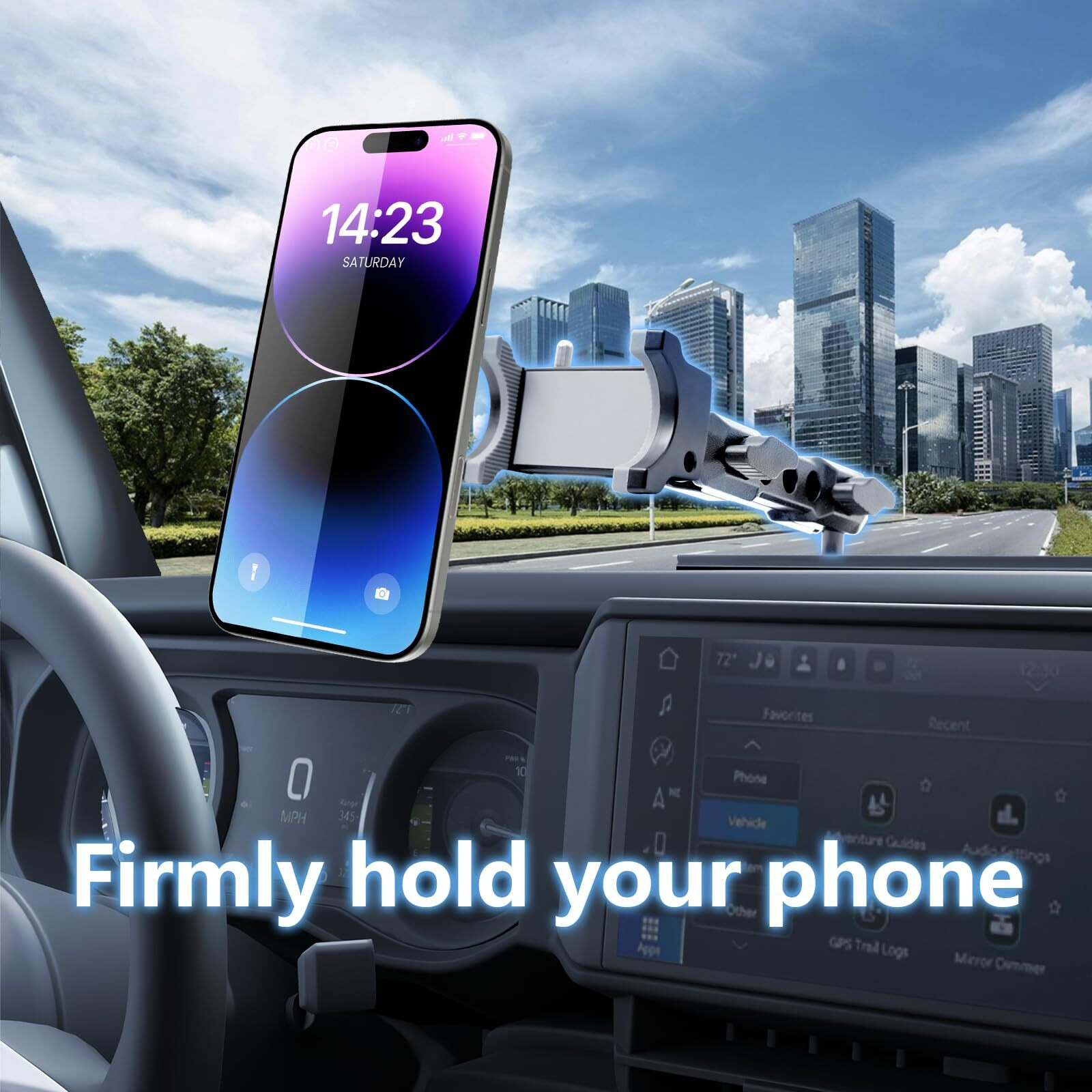 Zkjayoe For Jeep 2024 2025 Wrangler Jl Jlu Jt 4Xe Phone Mount - Dashboard Phone Holder For Jeep Wrangler Gladiator 2/4 Door Accessories, With The Strongest Holder (Not For 1945-2023 Jl Jt)