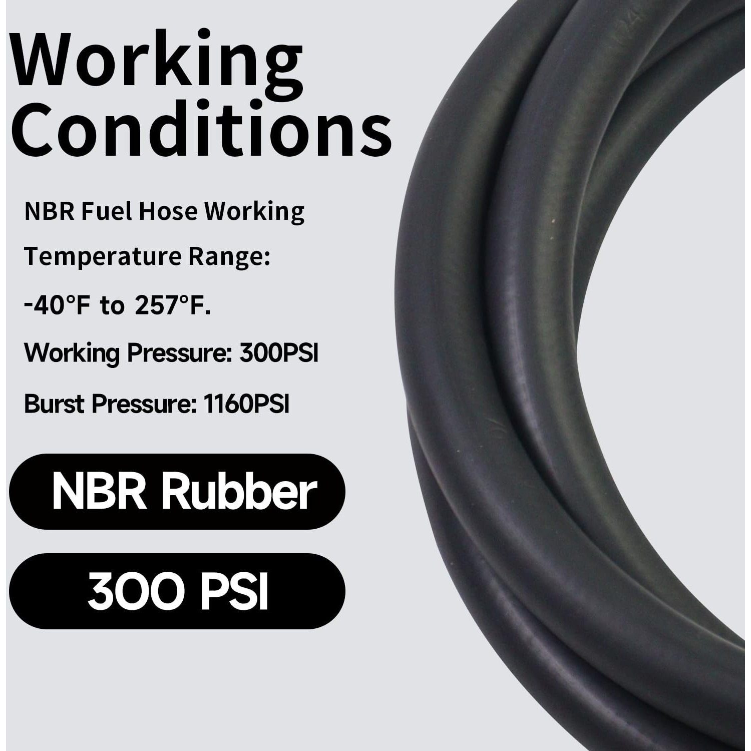 Pancycw 3/4"&quotX14Ft Fuel Transfer Hose,3/4 Inch Copper Npt Fittings Connector W/360-Degree Fuel Swivel Max Pressure 300 Psi 3/4 Inch Id Fuel Hose For Dispensing Diesel Gasoline Kerosene Biodiesel Oil