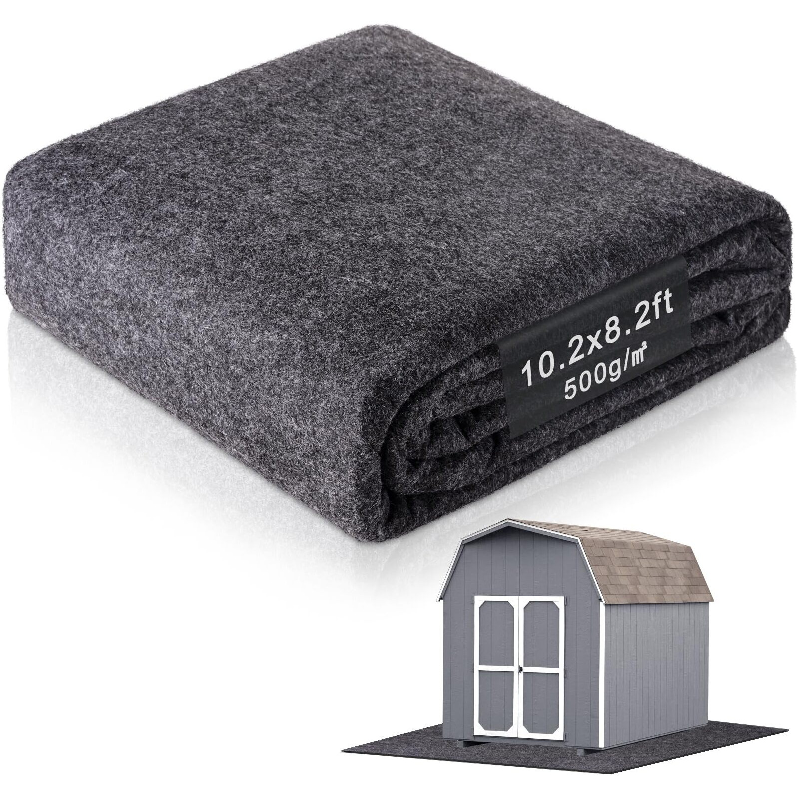 10.2 X 8.2 Ft Outdoor Storage Shed Floor Mat Waterproof, 2Mm Thickened Washable Furniture Dustproof Anti-Slip Pad For Patio, Moto, Car For Protect Flooring From Wear, Carport Dustproof Oil Mat