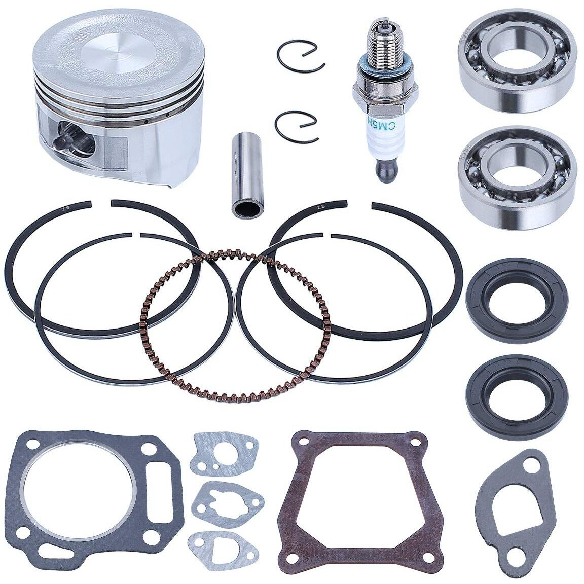 Adefol Cylinder Head Pistion Kit Crankshaft Bearing Oil Seal Rebuild Gasket For Honda Gx160 Gx200 5.5Hp 6.5Hp Engine