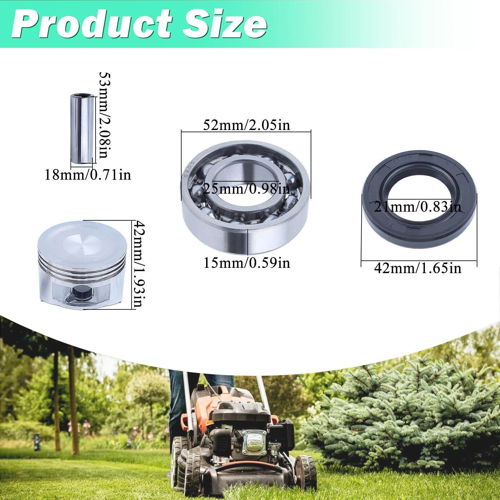 Adefol Cylinder Head Pistion Kit Crankshaft Bearing Oil Seal Rebuild Gasket For Honda Gx160 Gx200 5.5Hp 6.5Hp Engine