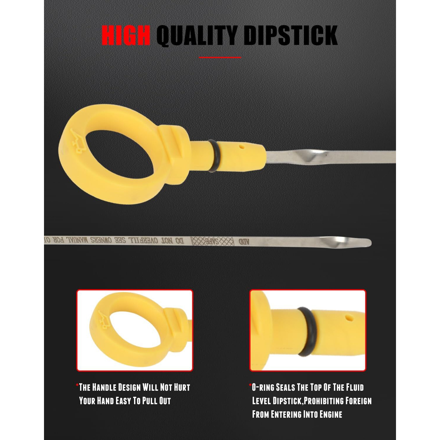 Cciyu 53010445Ab Engine Oil Dipstick Replacement For Jeep Cherokee For Jeep Comanche For Jeep Grand Cherokee For Jeep Wrangler Dip Stick For Checking Oil Dipstick