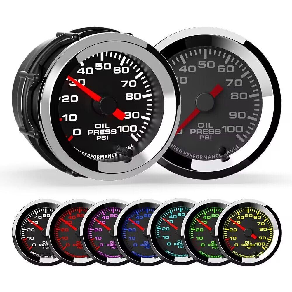 Sinco Tech 2'' 52Mm With Oil Pressure Gauge Sensor Kit Car Meter (Oil Pressure)