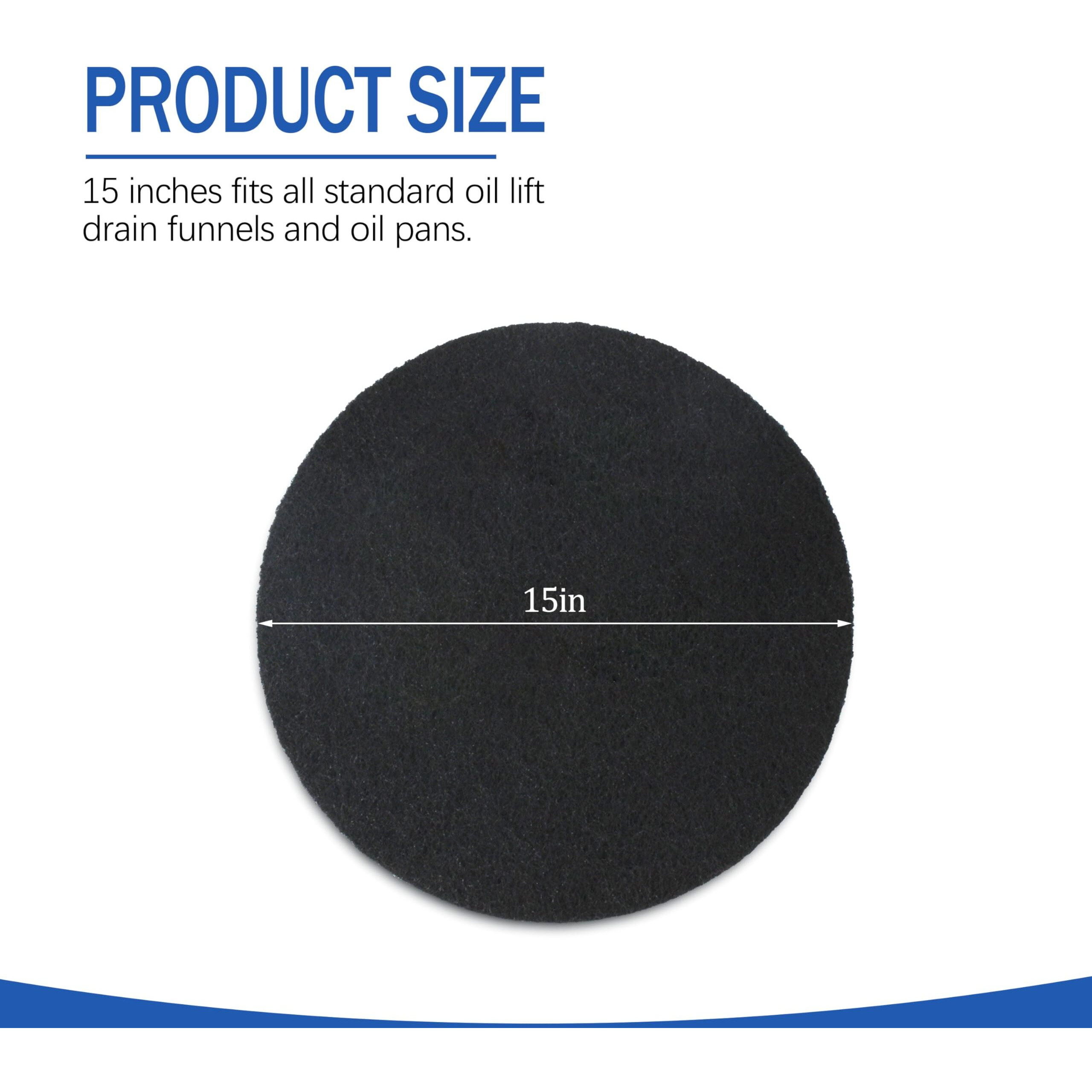 38750 Oil Drain Splash Pad 15In Round Oil Change Mat,No Splatter Pad For Car Oil Changing Transmission Drain Mat (2Pcs)