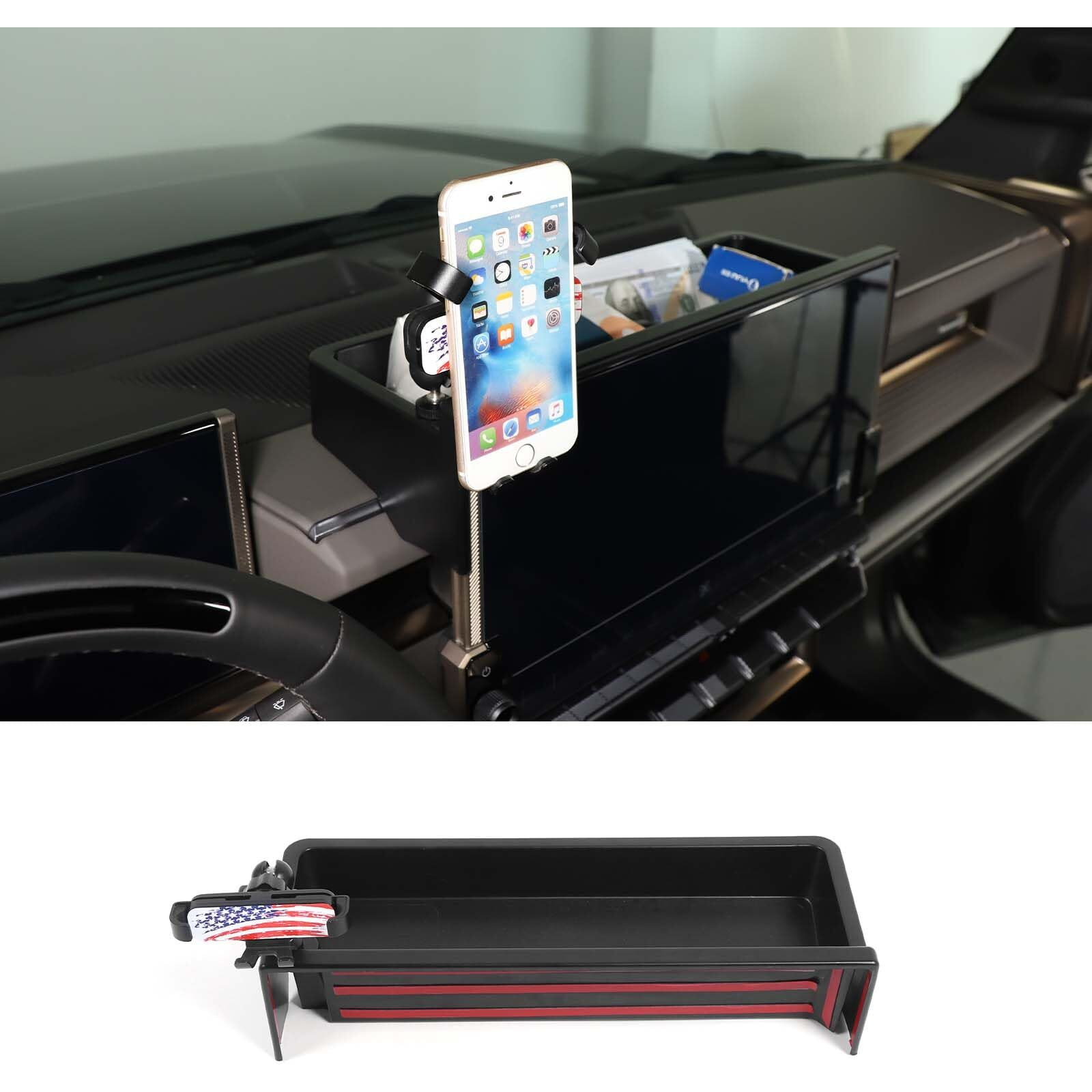 Aotumcer Center Console Dashboard Navigation Display Back Organizer Tray For 2024 2025 2026 Hummer Ev Suv/Pickup,With Multifunctional Abs Car Cell Phone Holder,Insert Auxiliary Storage Tray Kits