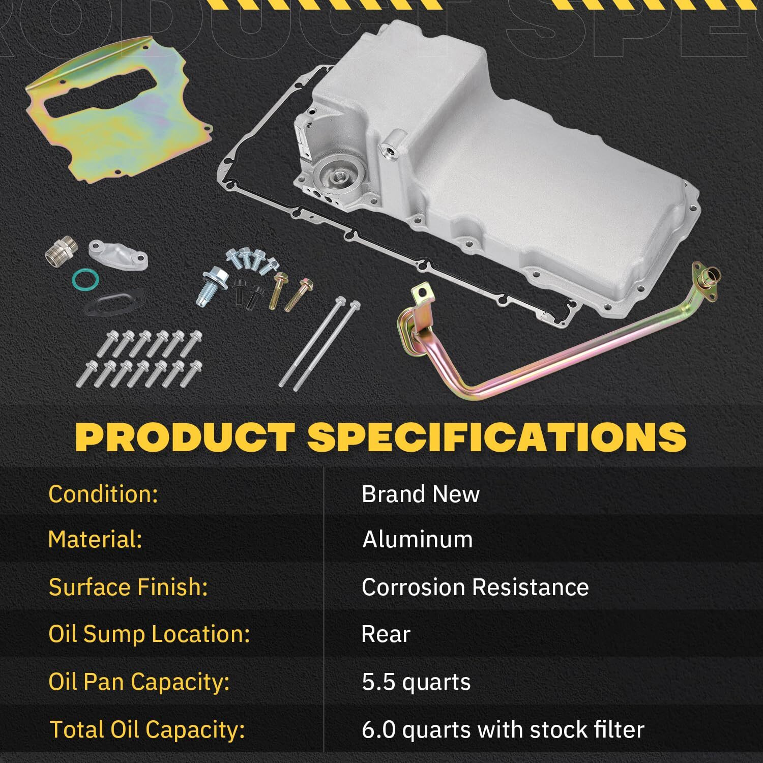 Ls Swap Oil Pan Kit For 55-87 Gm Ls1 Ls6 Ls2 Ls3 Lsx 4.8L 5.3L 6.0L 6.2L Ls Gen Iii And Gen Iv V8 Aluminum
