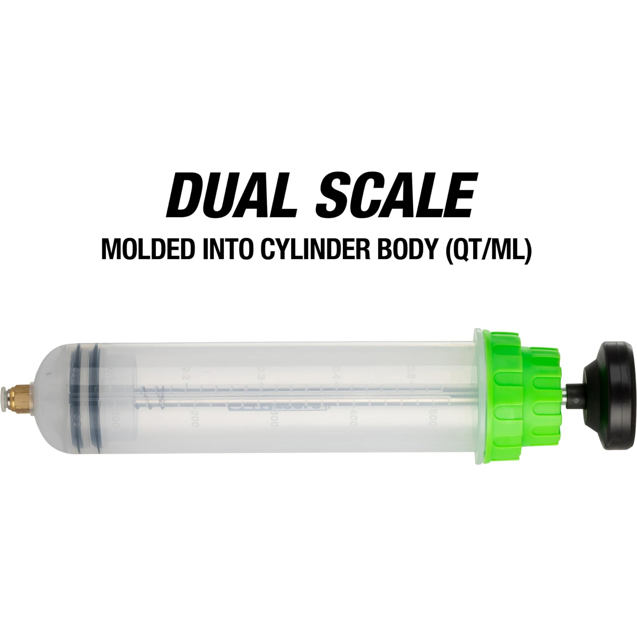 Oemtools 25572 500Cc Fluid Extractor And Filling Pump, Oil Extractor Pump For Brake, Oil, Transmission, And Power Steering Service, Dual Scale And Translucent Cylinder