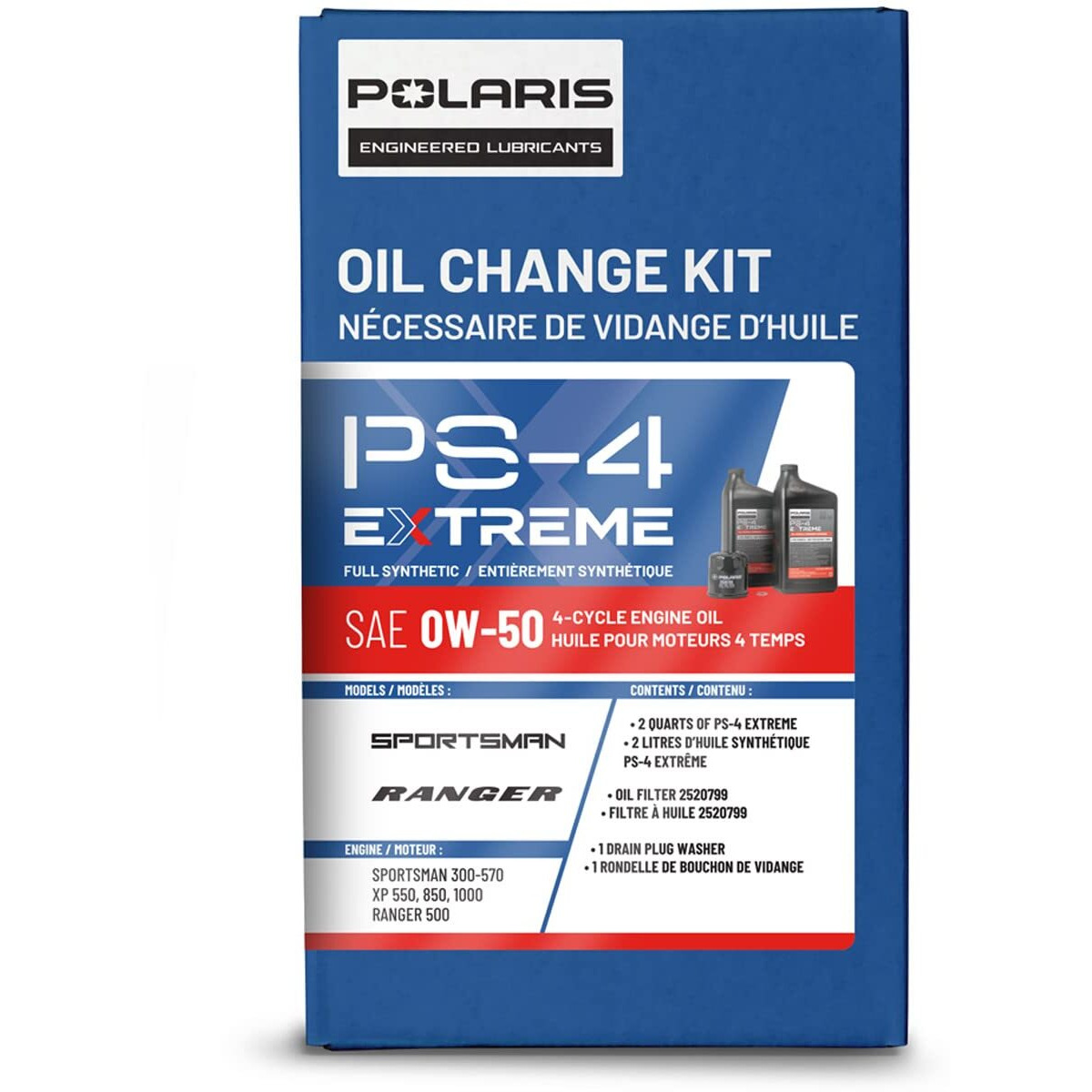 Polaris Oem Full Synthetic Oil Change Kit Ps-4 Extreme 0W-50, 2890055