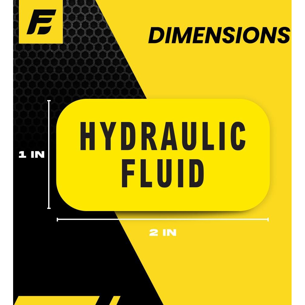 Hydraulic Oil Only Sticker | Cans, Containers, Drums, Tanks, And More - Weather Proof, Extreme Stick - Hydraulic Fluid Sticker By Fuel Stickers - Usa Made (2X1 Inch), 40 Labels