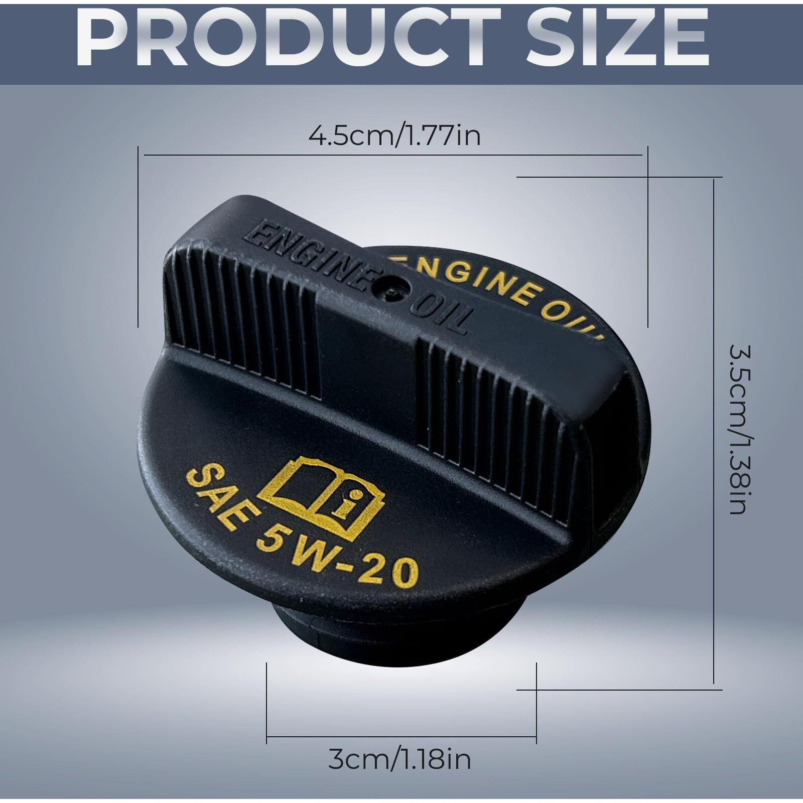 80990 Engine Oil Fill Cap For Jeep Dodge Ram Chrysler, 2011-2018 Ram 1500 2500 3500,2009-2016 Journey, 2001-2007 Caravan, 2006-2020 Challenger, 2008-2014 Avenger, 2007-2017 Patriot, 53013775Aa