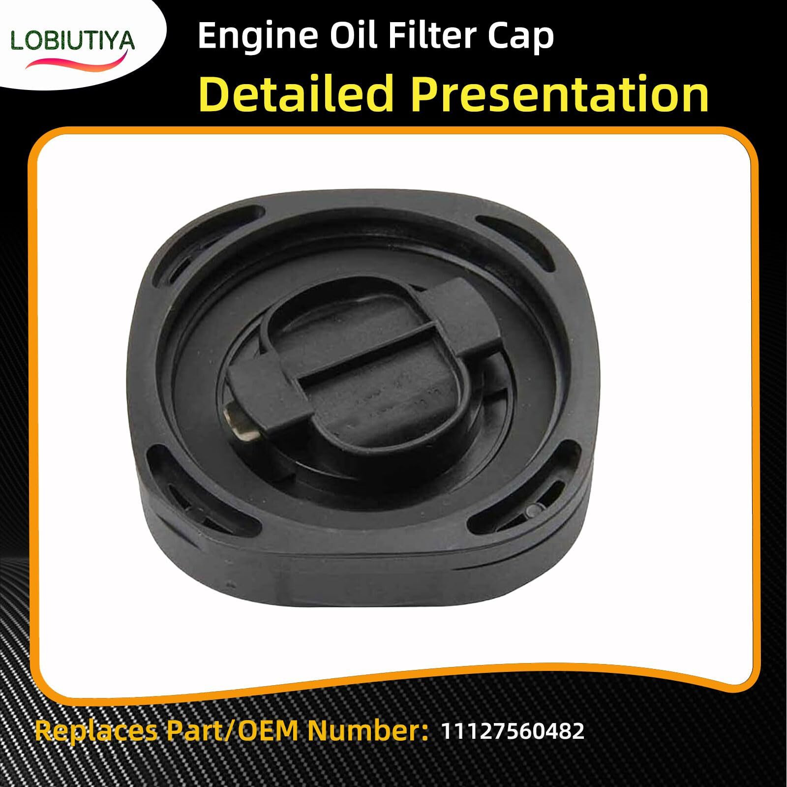 Lobiutiya 11127560482 Engine Oil Fill Cap Compatible With Bmw 128I 328Xi 335I 528I 535I 740I X1 X3 E90 E91 E92 E83 Oe11127560482