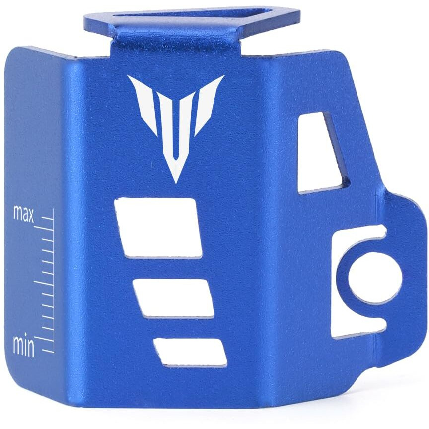 Mokiton Rear Brake Fluid Reservoir Oil Tank Cap Guard Cover Compatible With Yamaha Mt-10/09/07/03/25 2014-2022 2023 2024 | Master Cylinder Protectors Mt07 Mt09 Mt03 Mt25 Mt10 Accessories (Blue)
