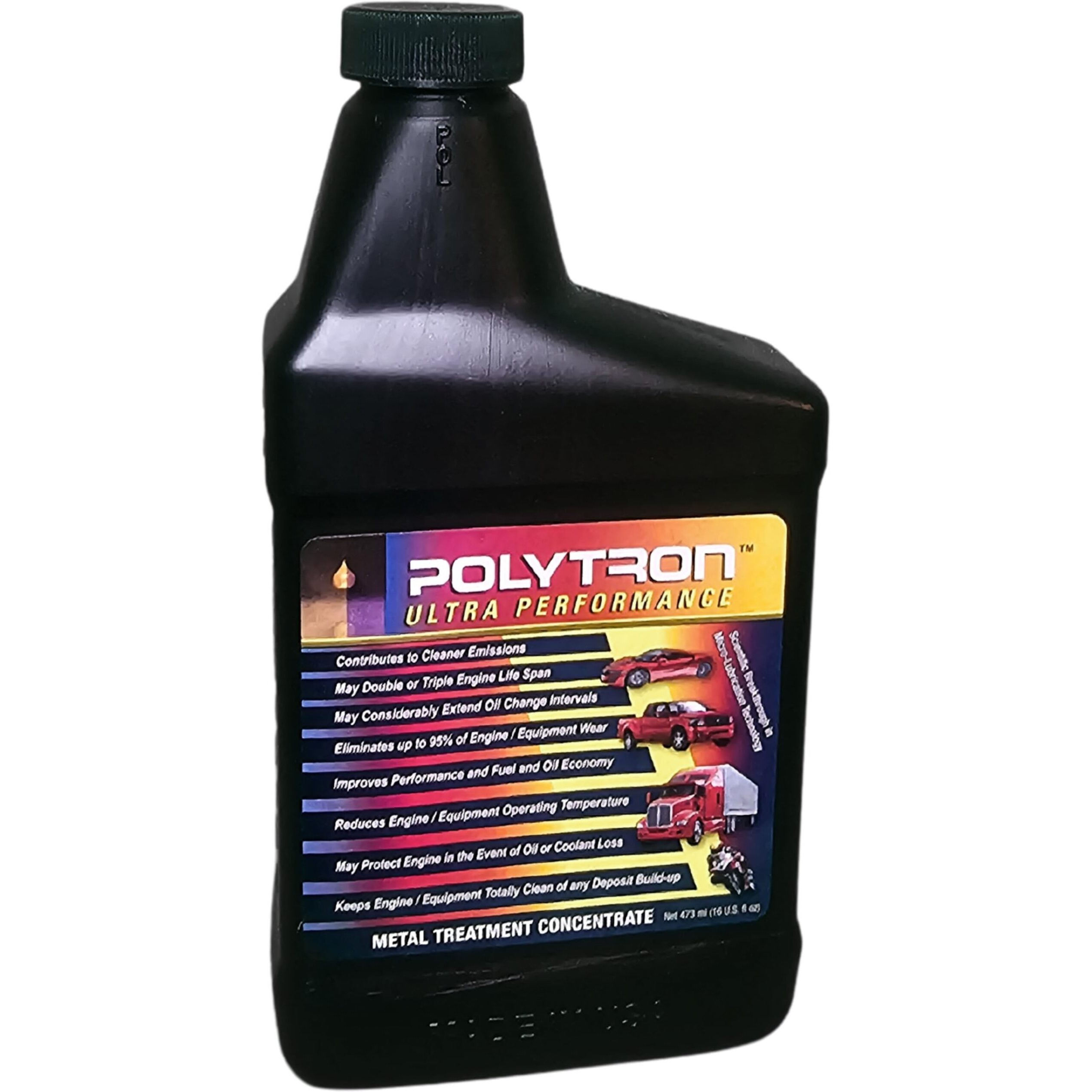 Polytron Metal Treatment Concentrate Oil Additive (Mtc) 1/2 Qt (16Oz/473Ml) Bottle - Military Industrial Grade