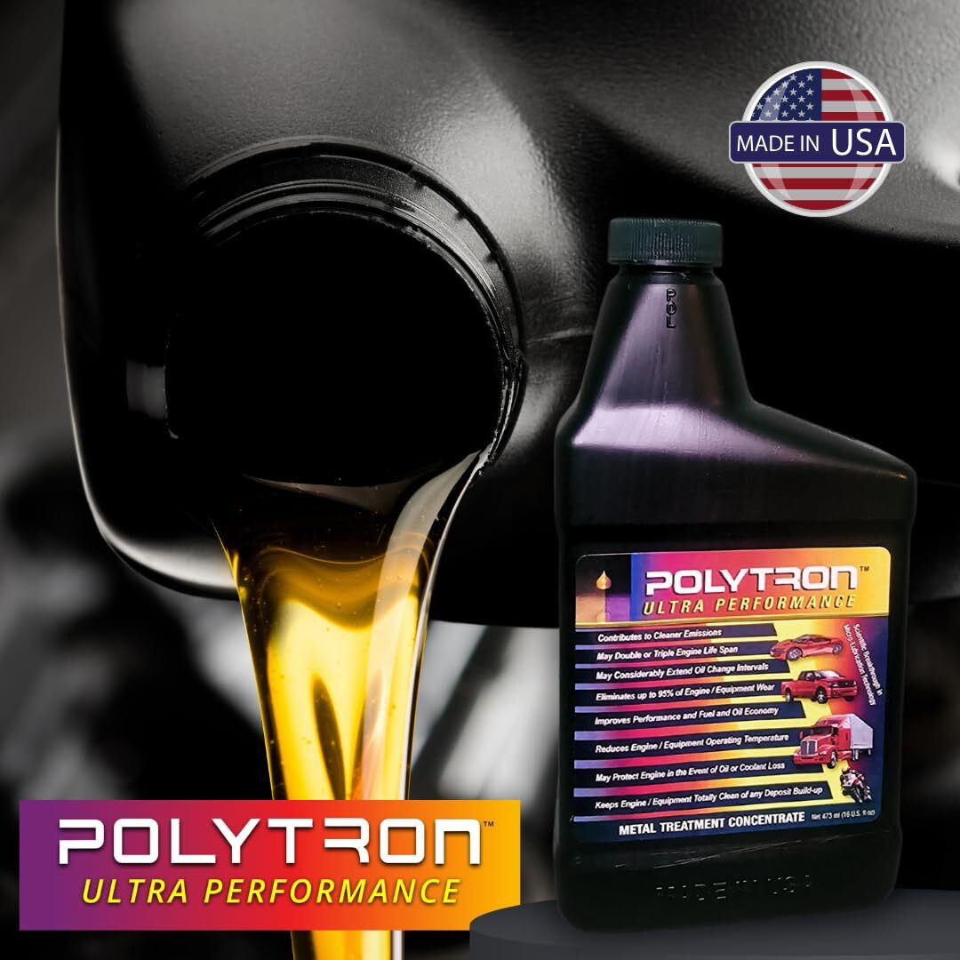 Polytron Metal Treatment Concentrate Oil Additive (Mtc) 1/2 Qt (16Oz/473Ml) Bottle - Military Industrial Grade