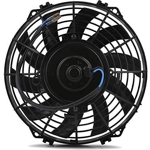 American Volt Heavy Duty 11"" Transmission Oil Cooler 9"" Inch Electric Fan & 6An In-Line Hose Thermostat Switch Wiring Kit (140'F On - 125'F Off)