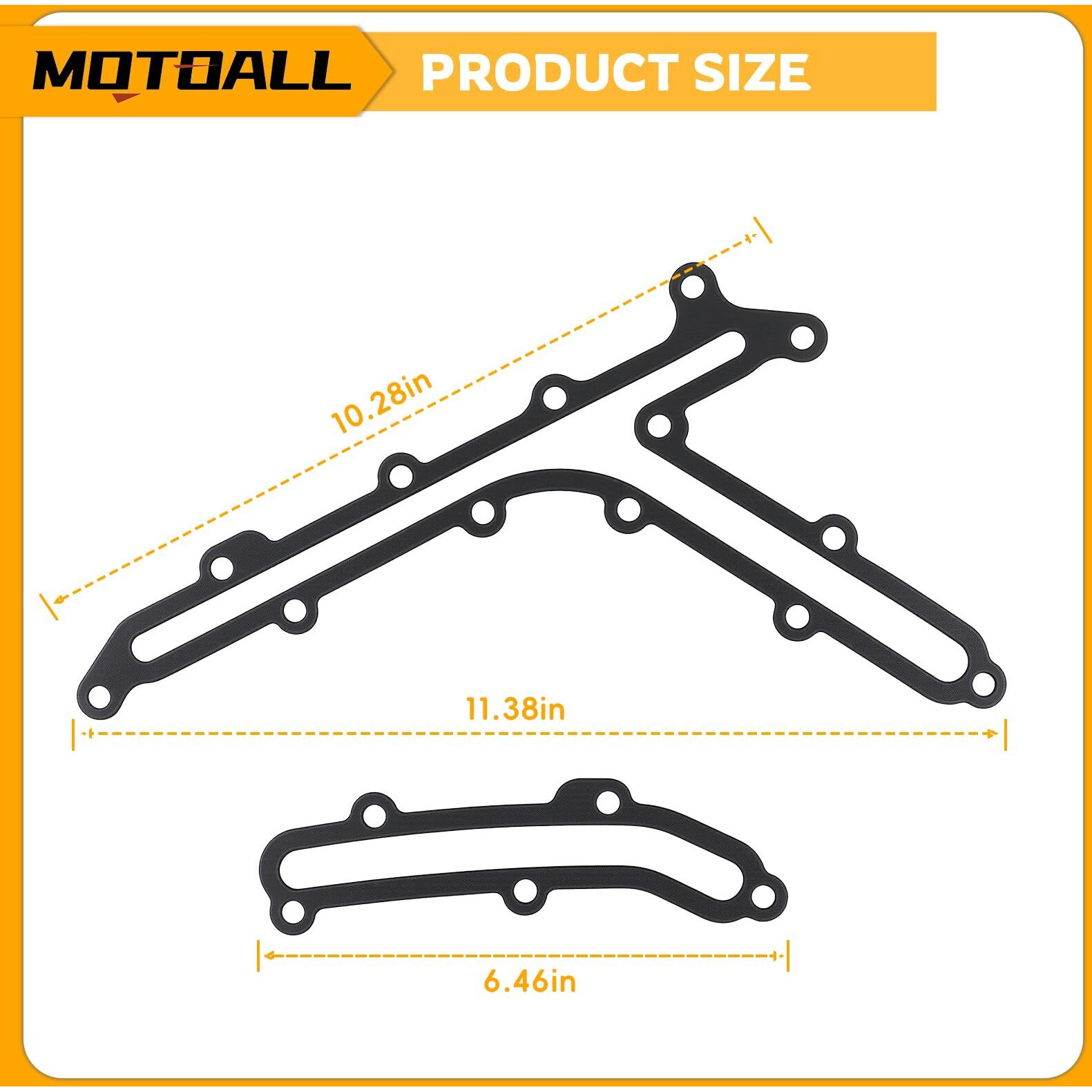 Motoall 13533Jk21A Oil Gallery Gasket 2 Pcs Fit For Infiniti Fx35 G35 G37 Replaces 13533Jk21B 13533Jk20A