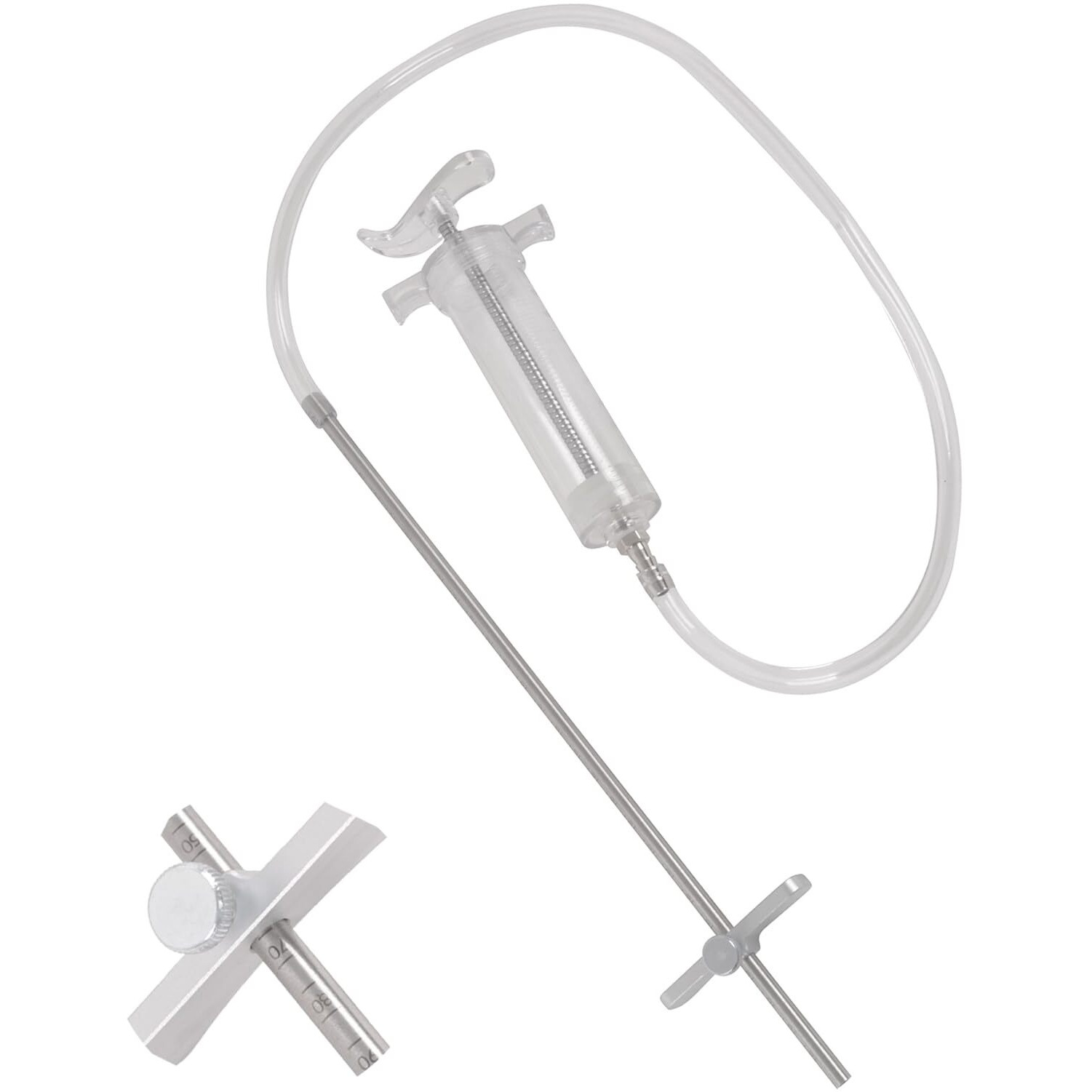 Porotmotor Motorcycle Fork Oil Level Tool, Upgraded Fork Oil Level Gauge Ergonomic Oil Syringe With Precision Wide Range Gauge, Precision Adjustable Tabs & Reinforced Tubing