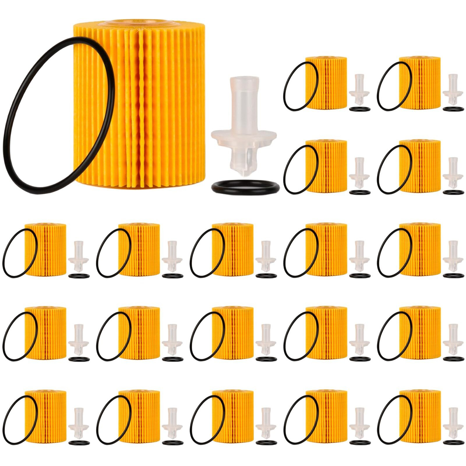 Getopauto 04152-Yzza5 Engine Oil Filter Compatible With Lexus Toyota 4Runner Fj Cruiser Tundra Gs300 Gs350 Gs460 Is250 Is300 Is350 Ls460 Rc300 Rc350.Replaces 04152-38010 04152-0R010(Set Of 20)