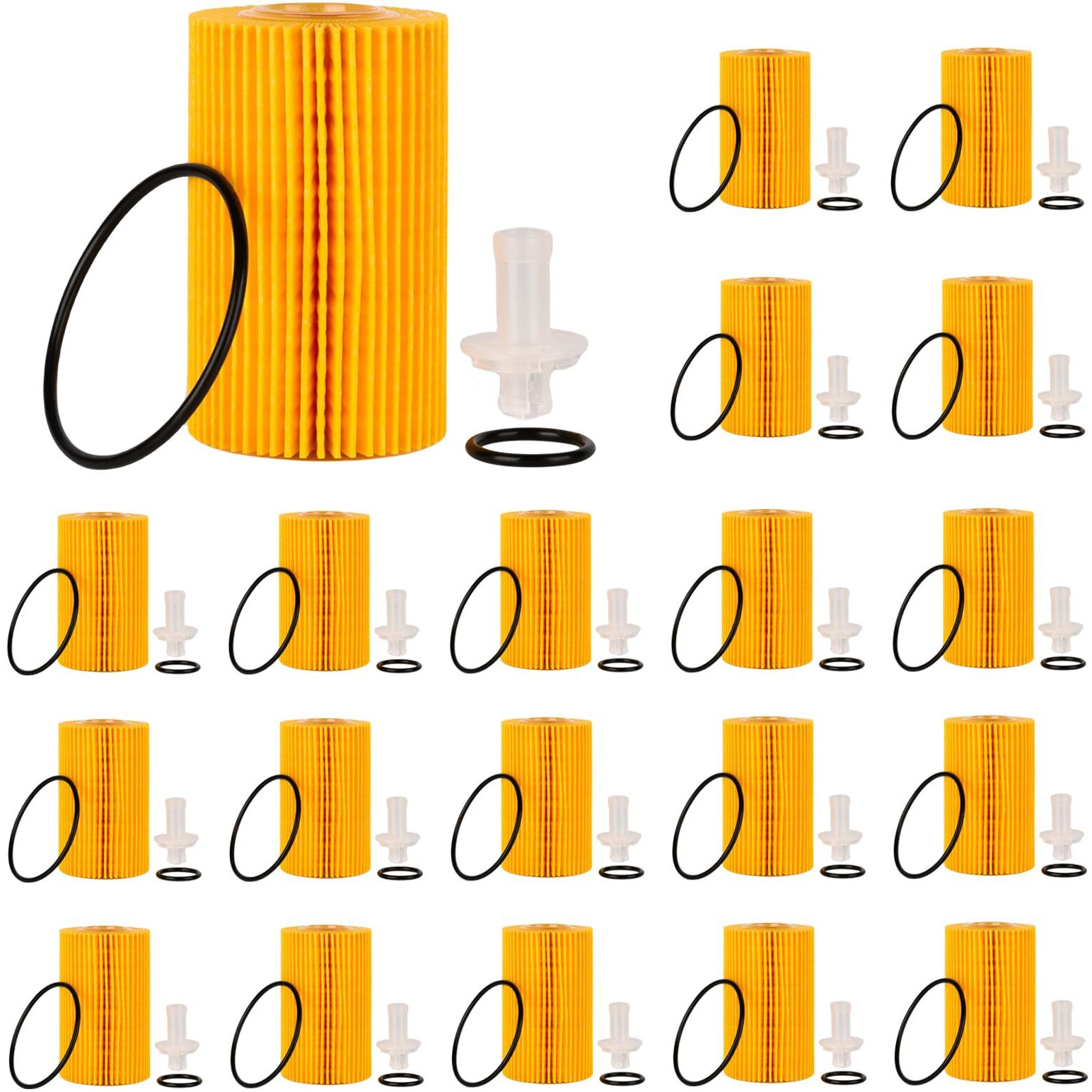 Getopauto 04152-Yzza4 Engine Oil Filter - Compatible With Toyota Land Cruiser, Sequoia, Tundra (2008-2022) - Replaces 04152-38020, 04152-51010 (Set Of 20)